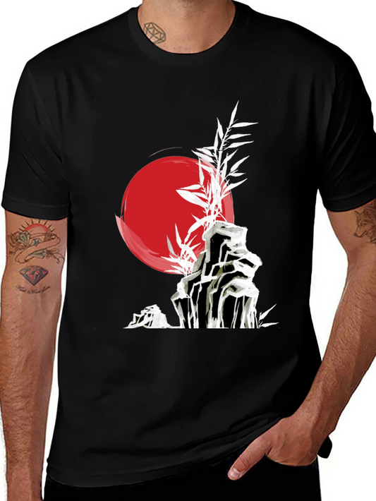 Japanese Sunset Graphic T-Shirt