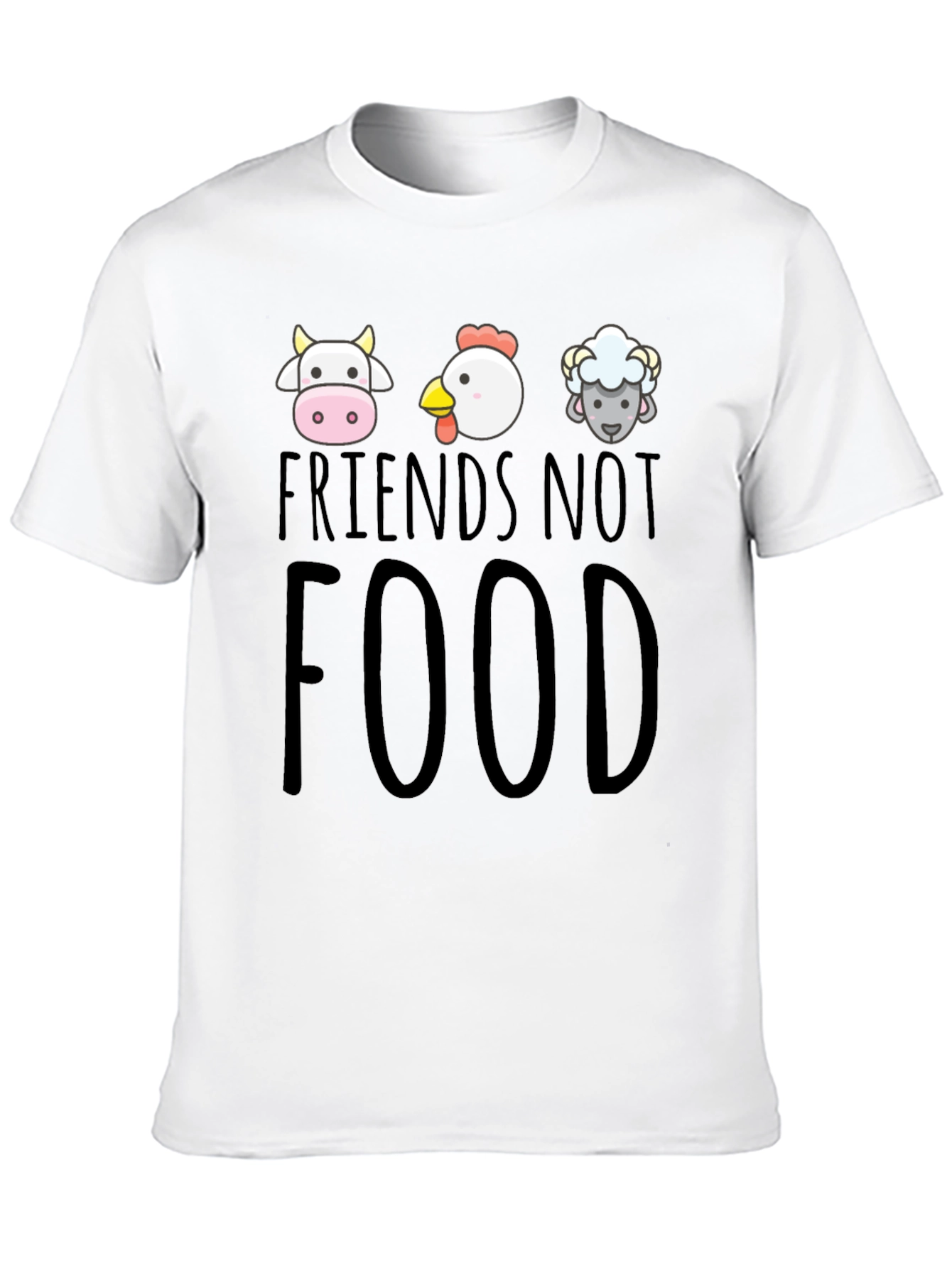 Friends Not Food Black Graphic T-Shirt