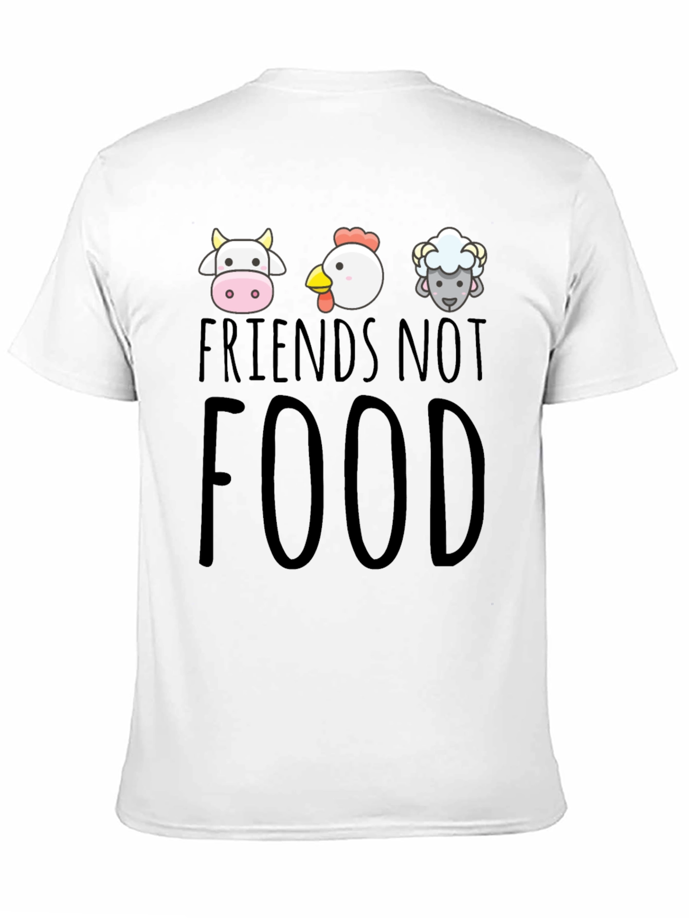 Friends Not Food Black Graphic T-Shirt