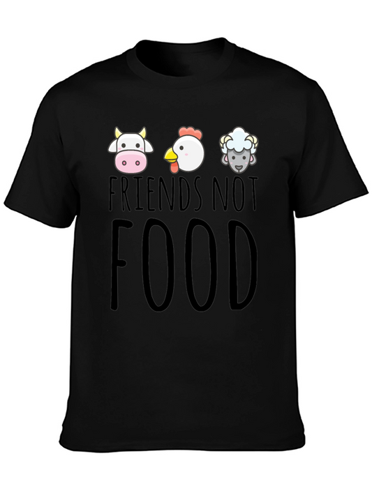 Friends Not Food Black Graphic T-Shirt
