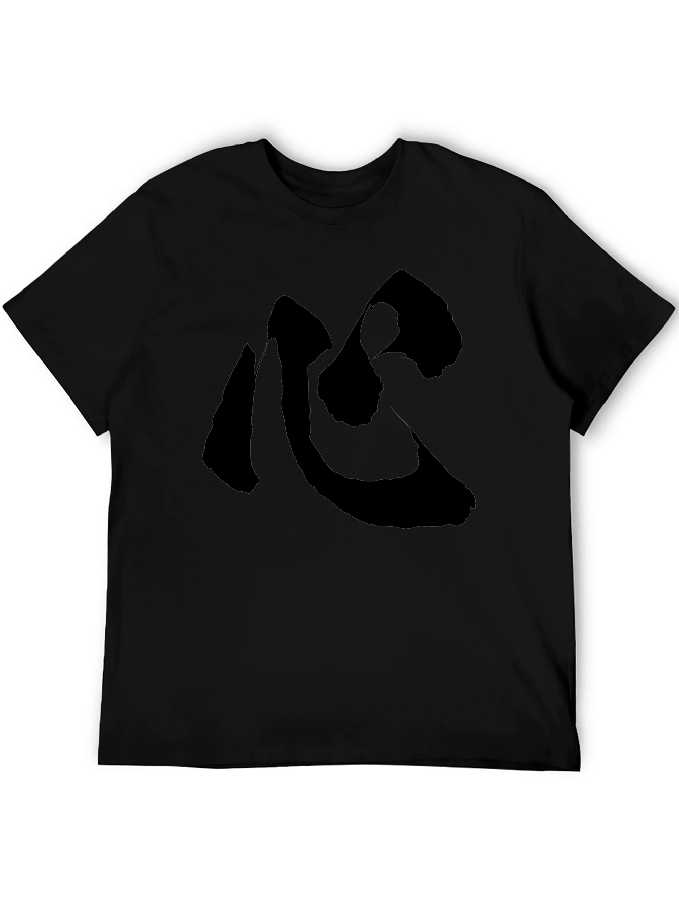 Black T-Shirt with Japanese Kokoro Symbol