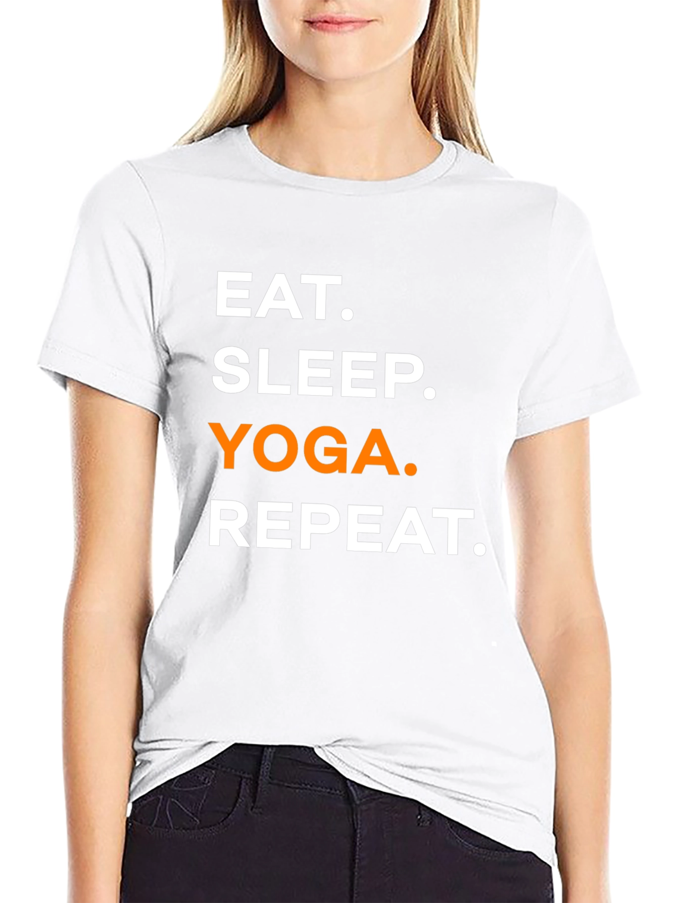 Eat Sleep Yoga Repeat T-Shirt - Soft Cotton Blend