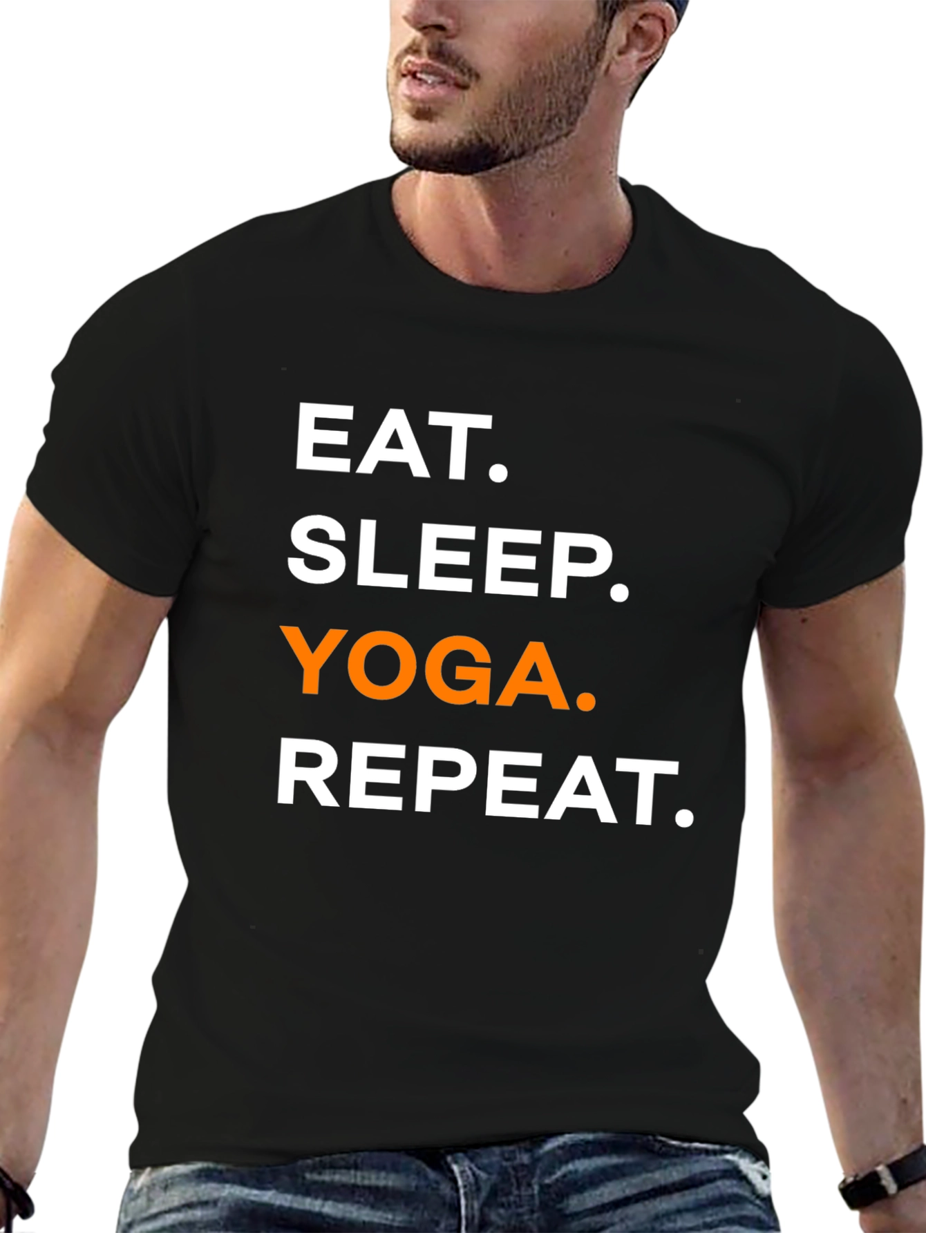 Eat Sleep Yoga Repeat T-Shirt - Soft Cotton Blend