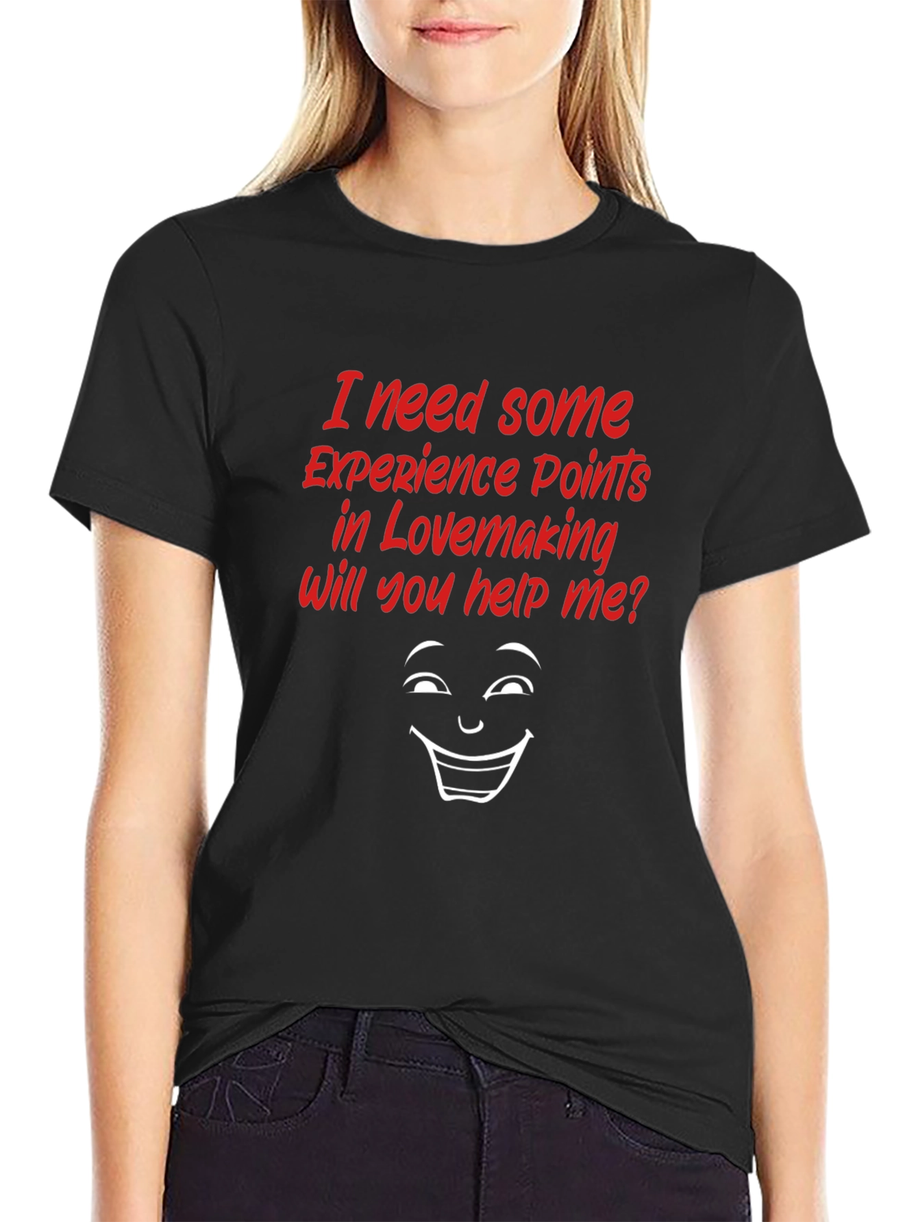 Funny Lovemaking Experience Points Black T-Shirt