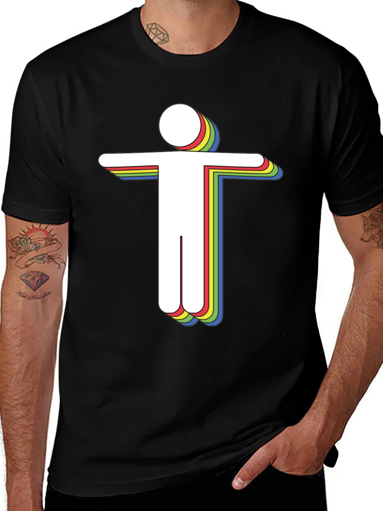 Retro Spectrum Humanoid Graphic Tee