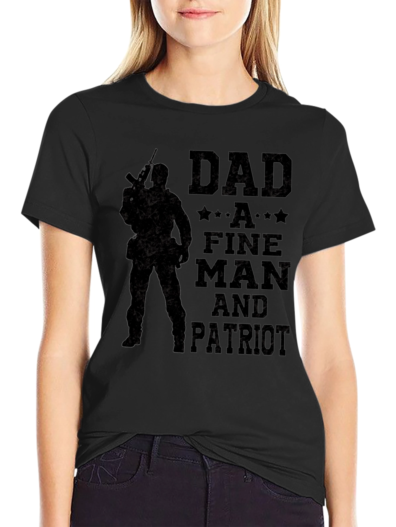 Dad Fine Man & Patriot Graphic T-Shirt