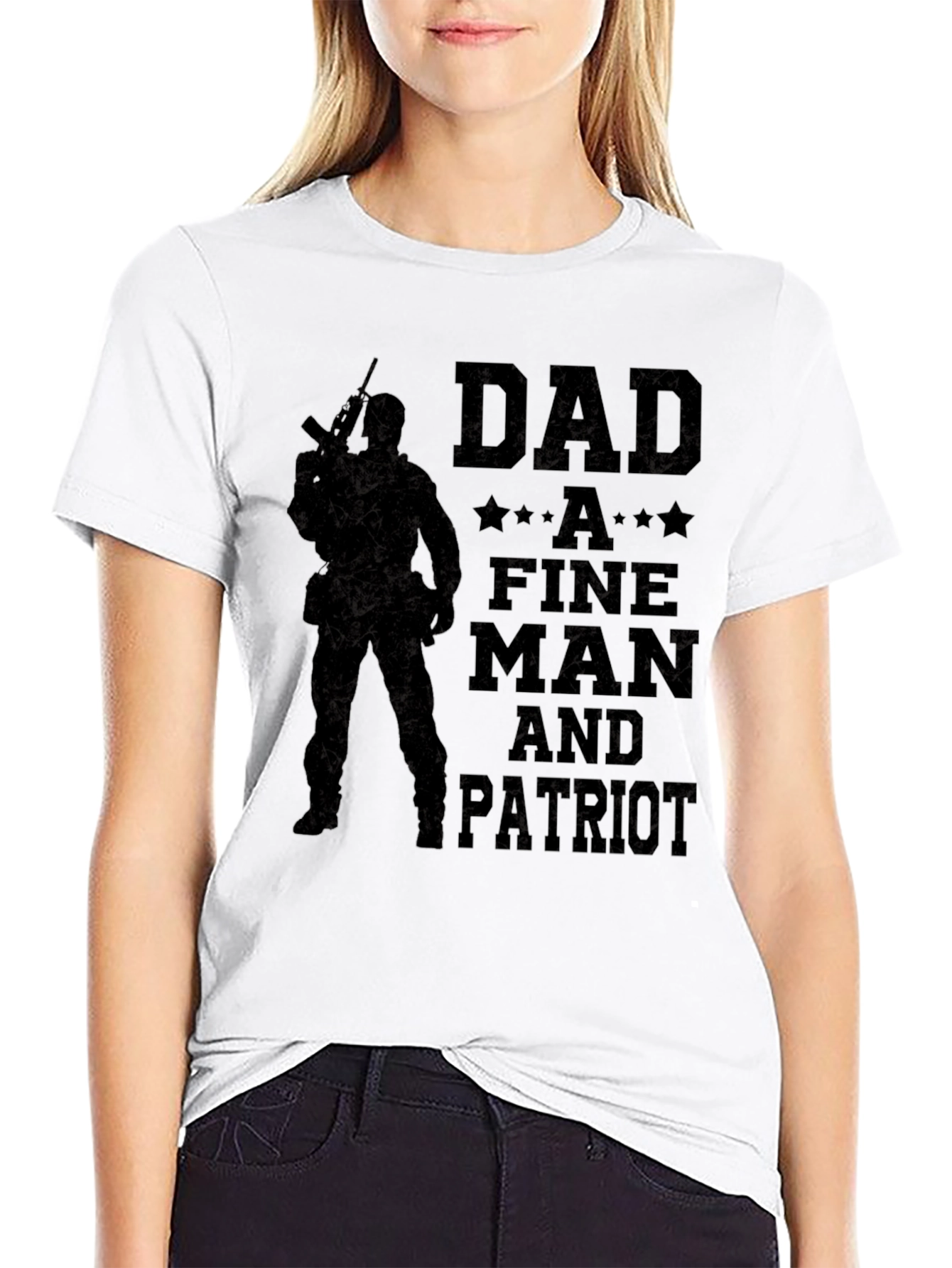 Dad Fine Man & Patriot Graphic T-Shirt