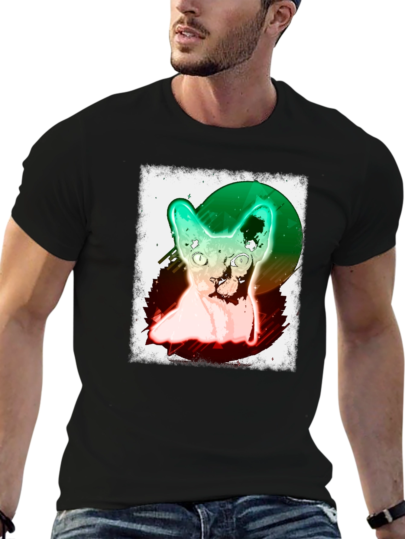 Sphynx Cat Graphic Tee - Unique Design