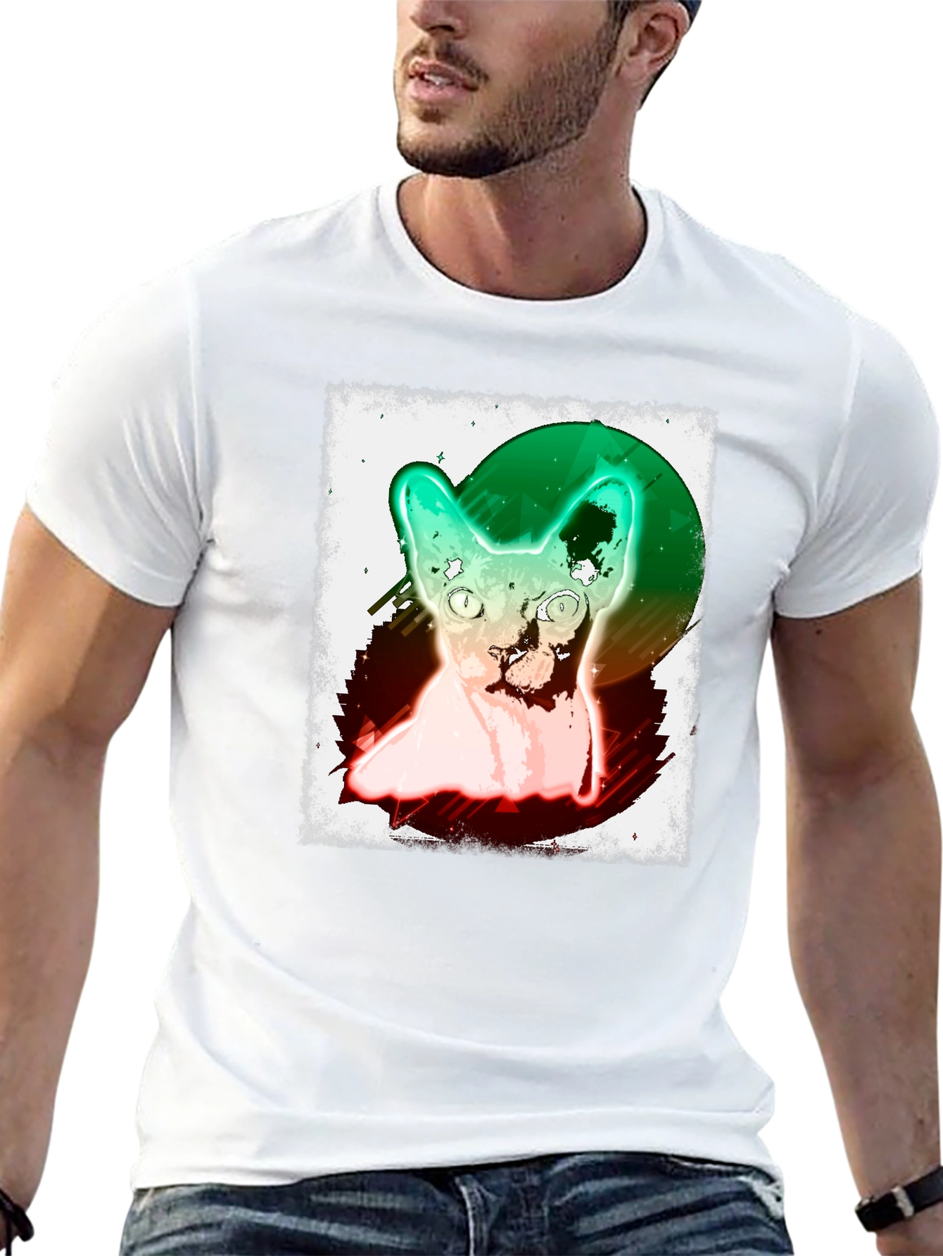 Sphynx Cat Graphic Tee - Unique Design