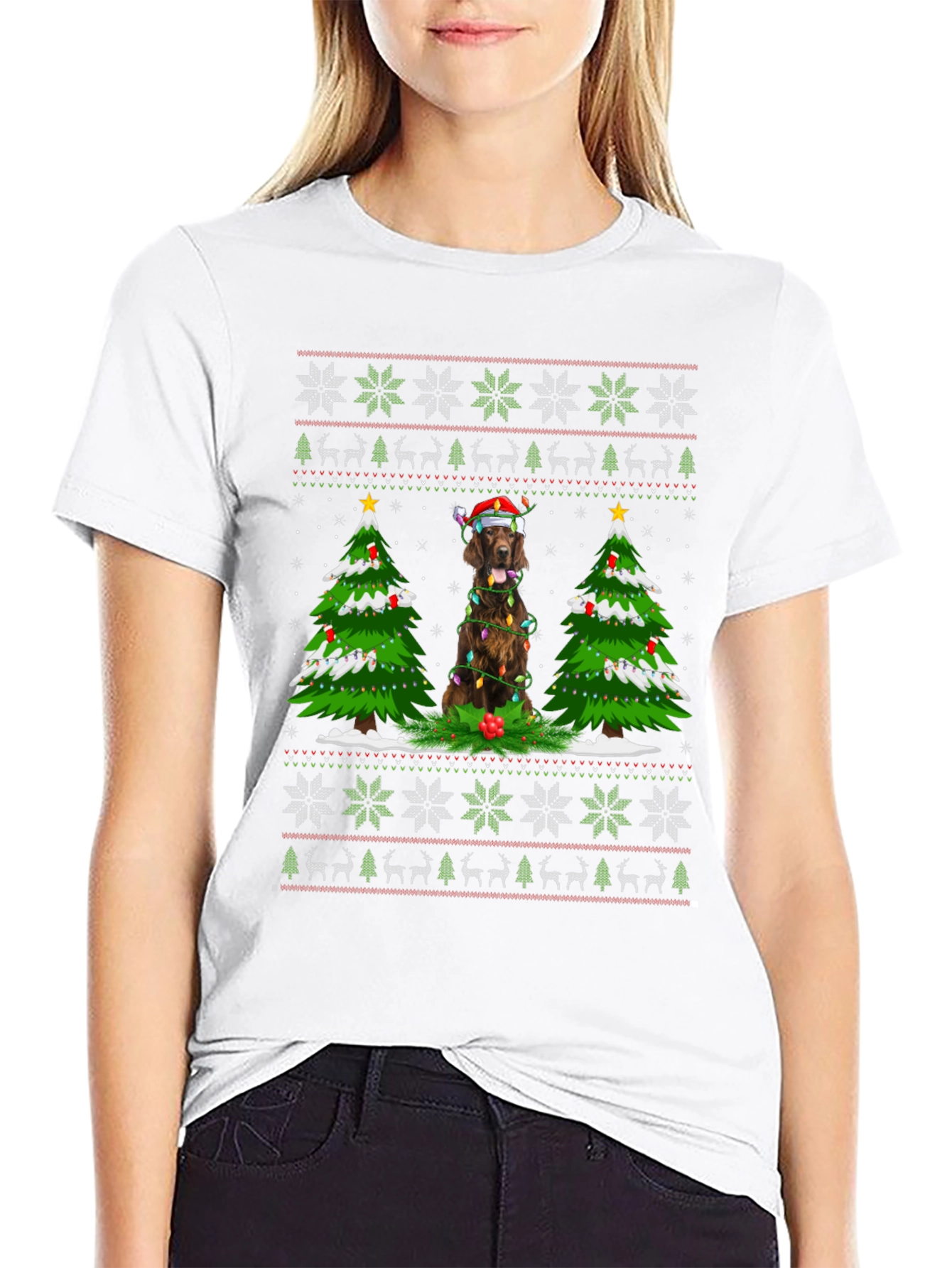 Festive Dog Christmas T-Shirt