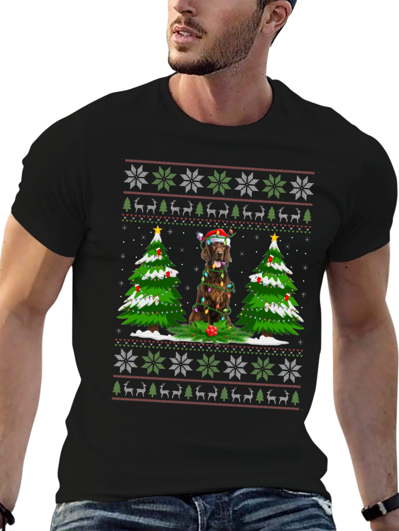 Festive Dog Christmas T-Shirt