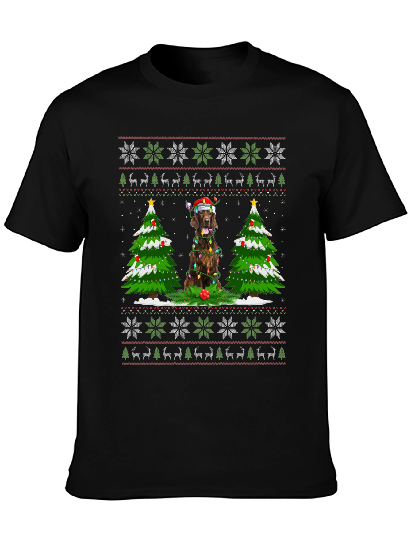 Festive Dog Christmas T-Shirt