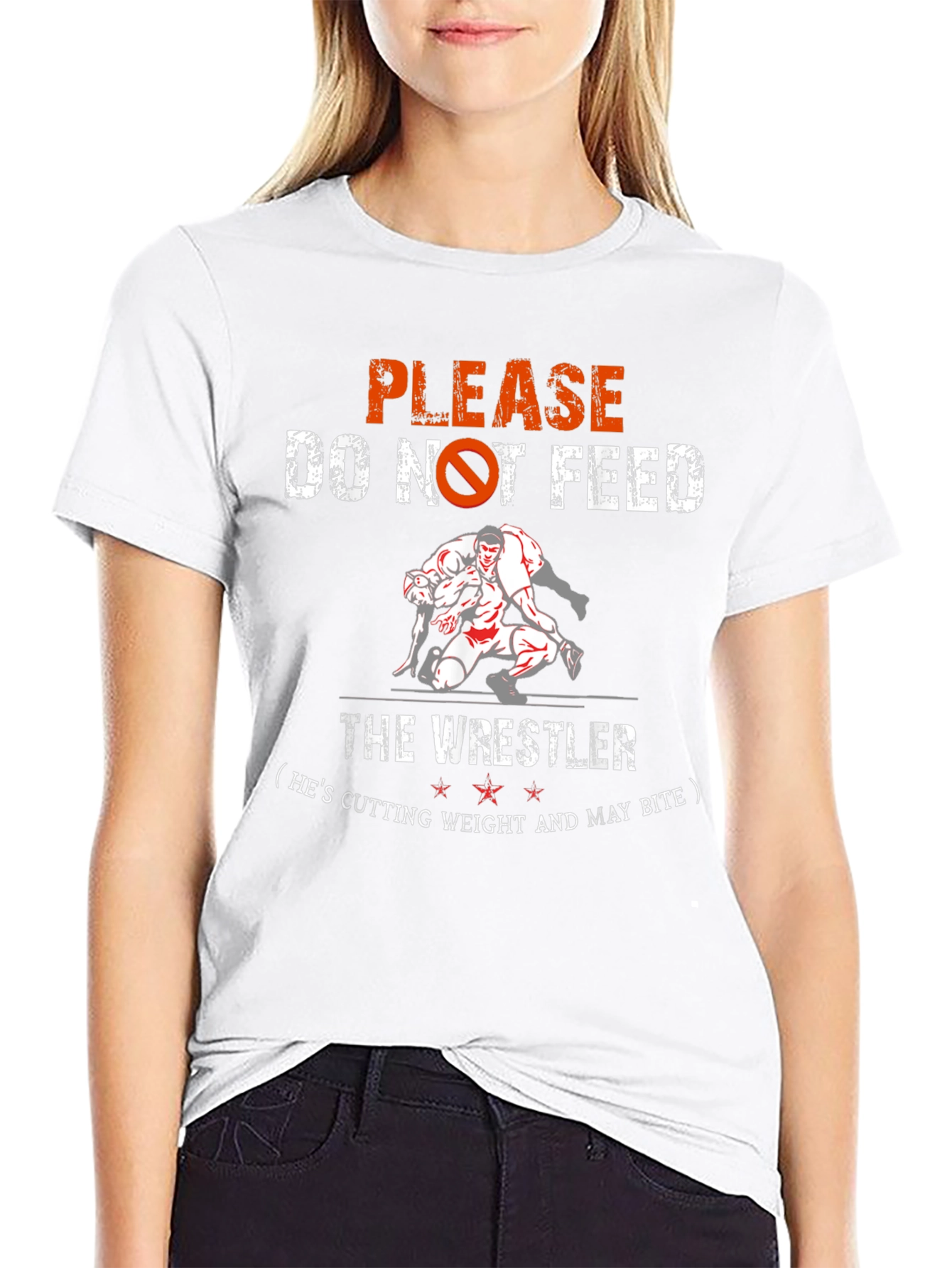Wrestling Tee: Do Not Feed the Wrestler T-Shirt