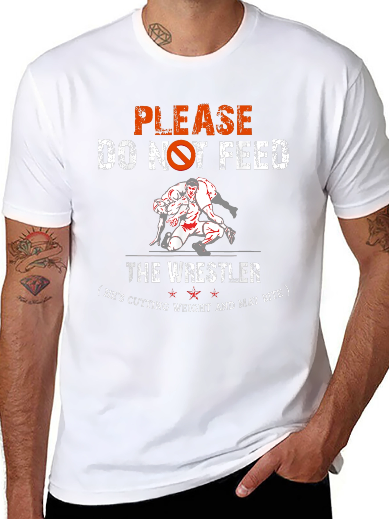 Wrestling Tee: Do Not Feed the Wrestler T-Shirt