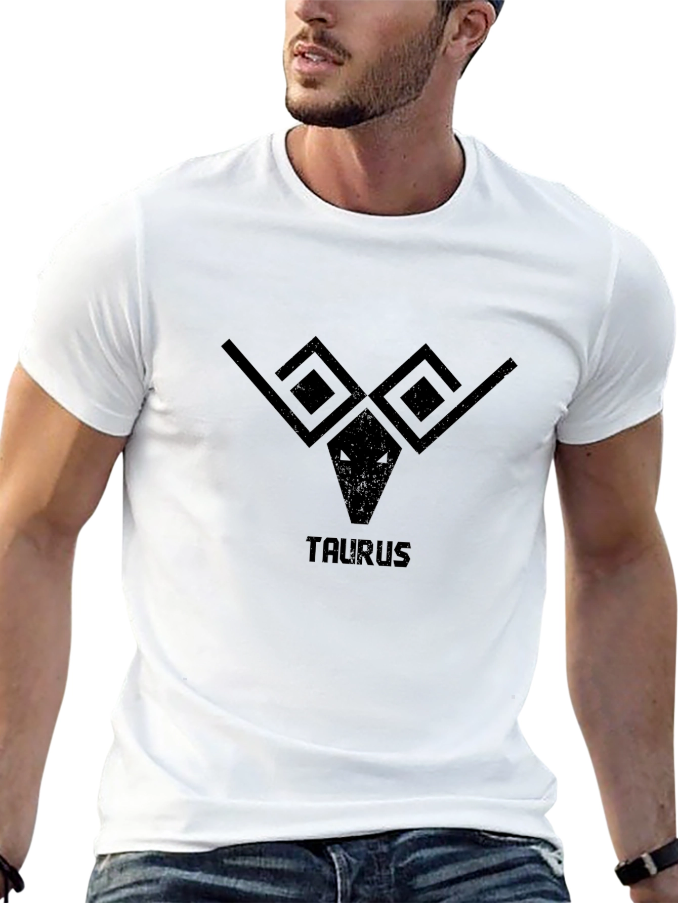 Taurus Zodiac Sign Graphic Tee - Black