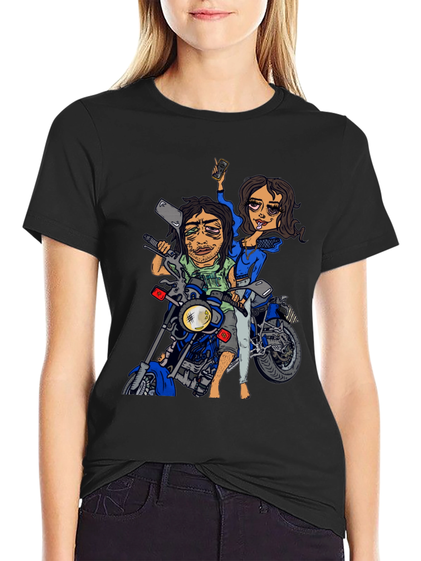 Cartoon Motorcycle Ride T-Shirt