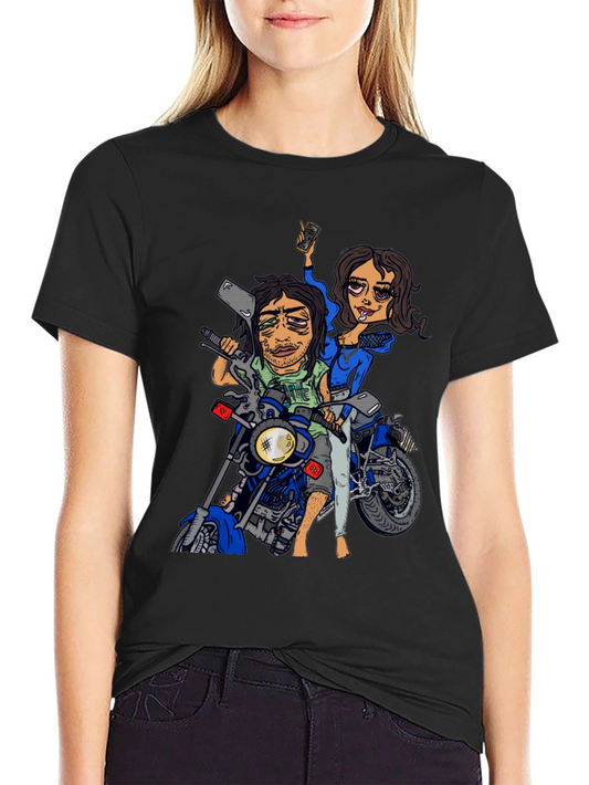 Cartoon Motorcycle Ride T-Shirt