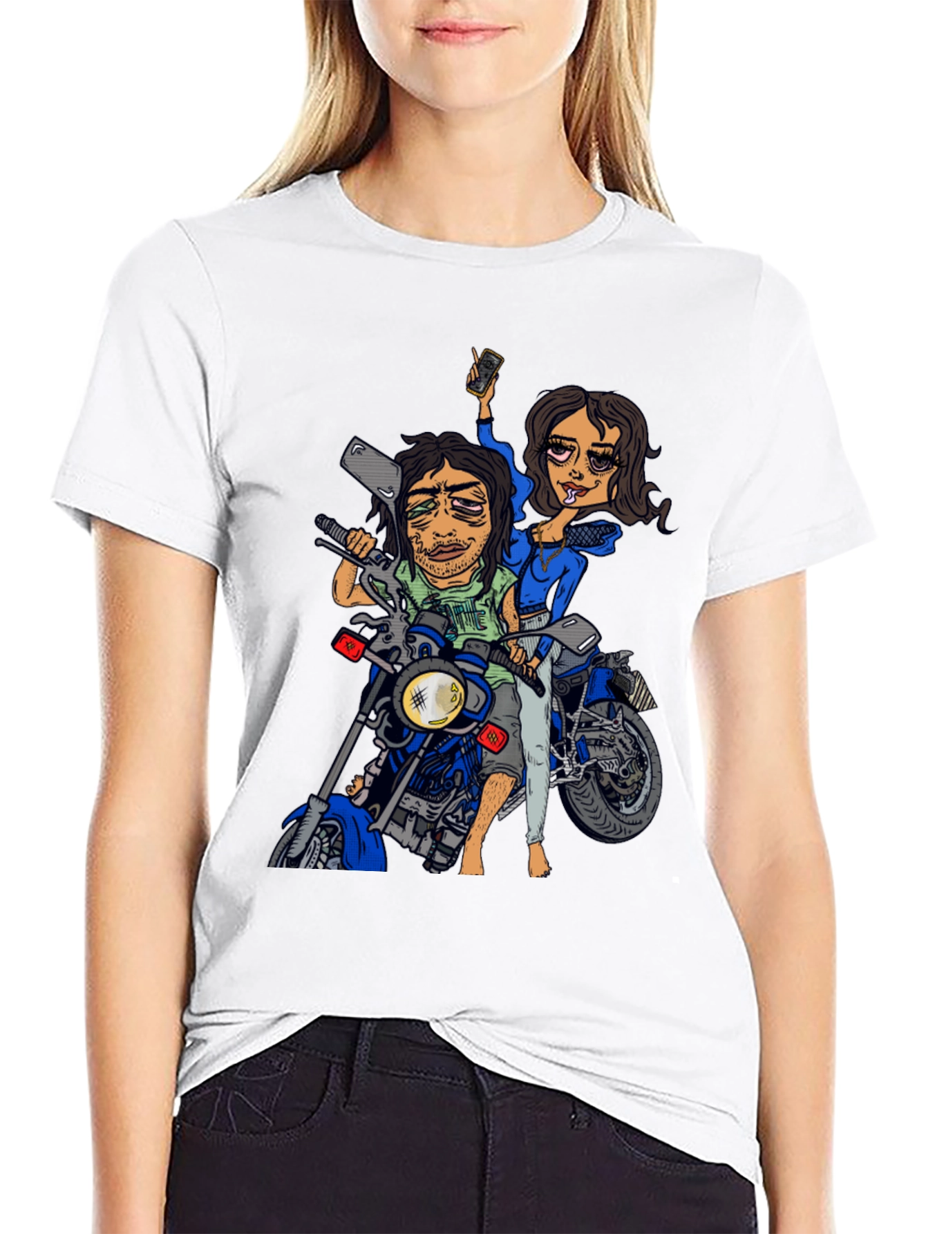 Cartoon Motorcycle Ride T-Shirt