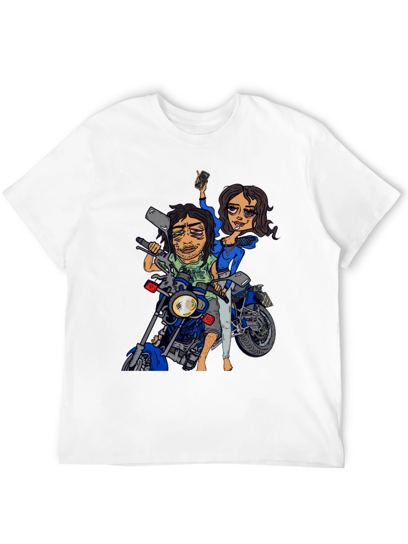 Cartoon Motorcycle Ride T-Shirt