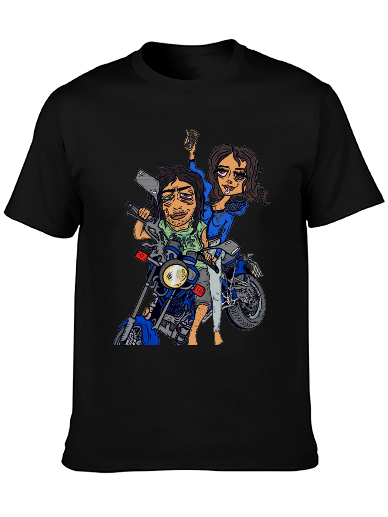 Cartoon Motorcycle Ride T-Shirt