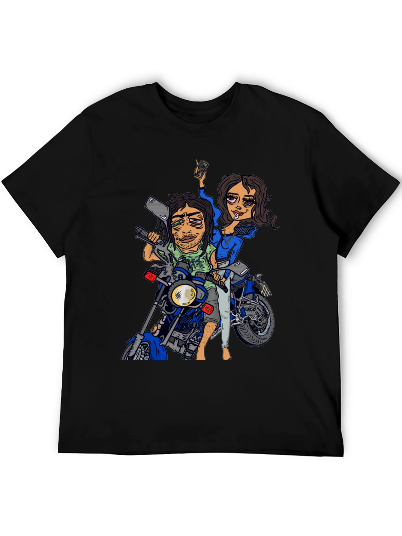 Cartoon Motorcycle Ride T-Shirt