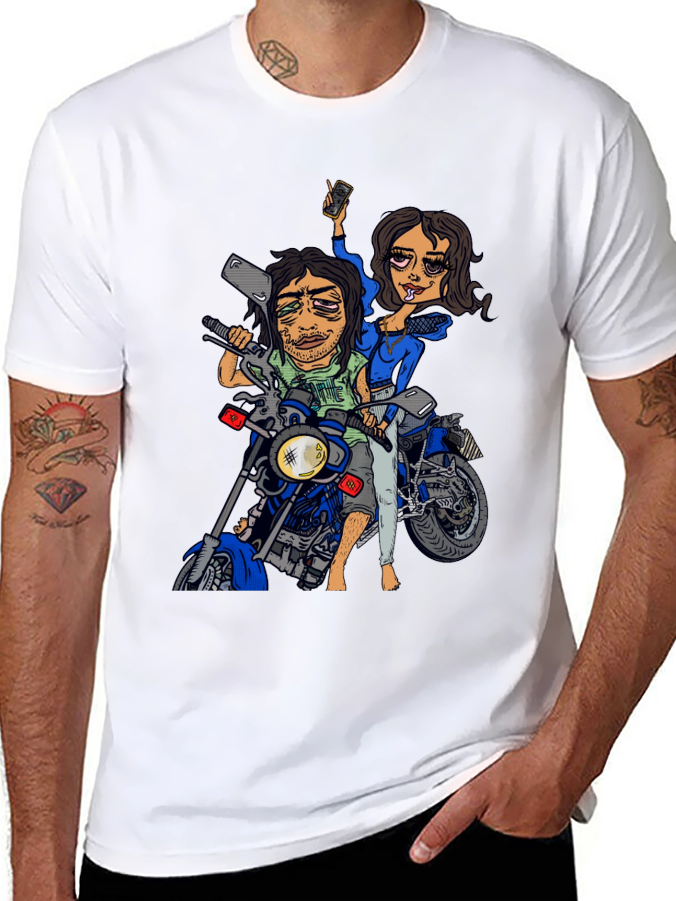 Cartoon Motorcycle Ride T-Shirt
