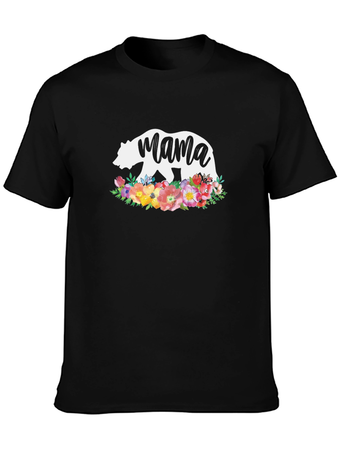 Mama Bear Floral T-Shirt - Stylish Womens Tee