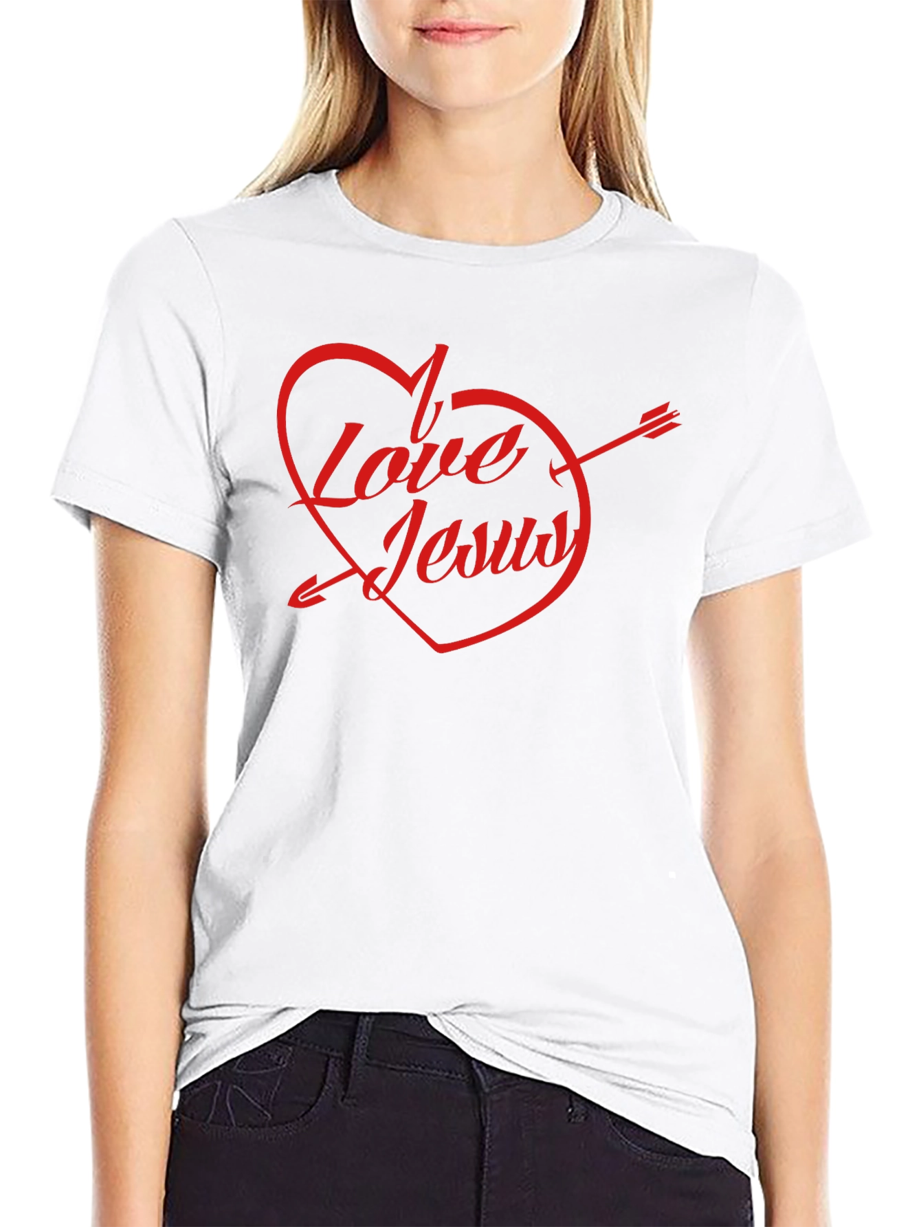 I Love Jesus Heart Arrow T-Shirt