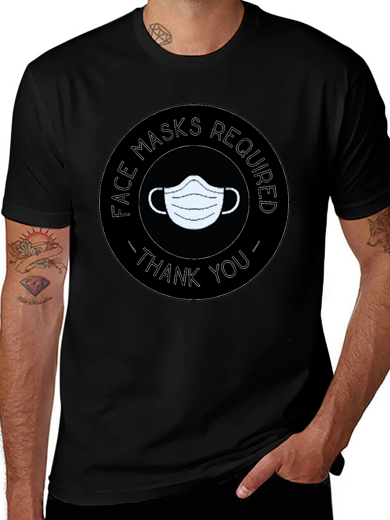 Face Masks Required T-Shirt - Thank You