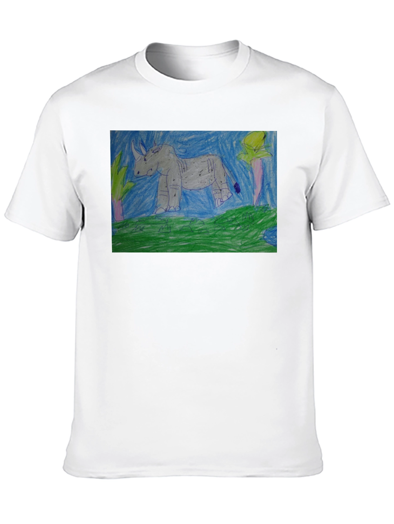 Rhino Graphic Print Black T-Shirt