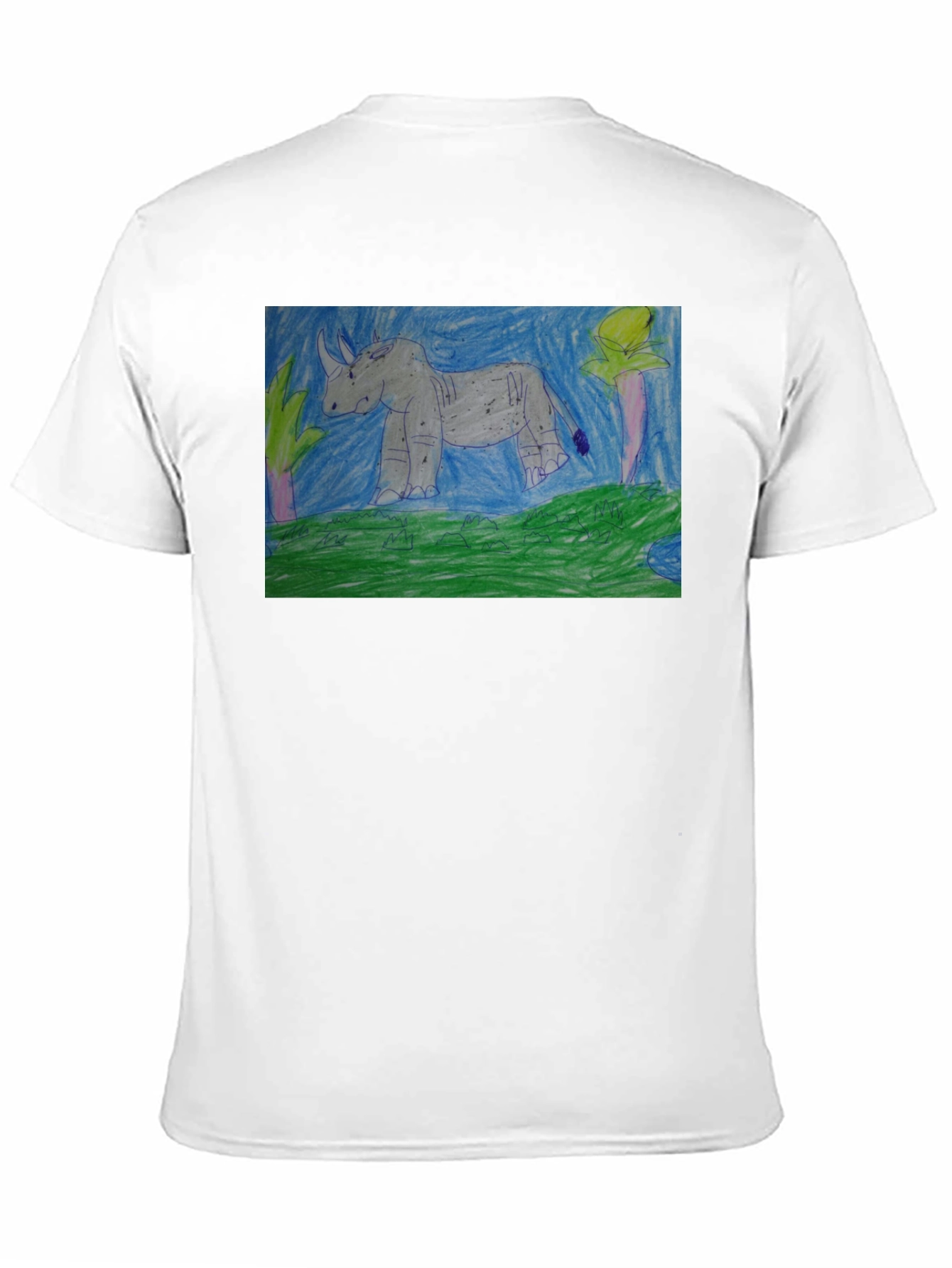 Rhino Graphic Print Black T-Shirt
