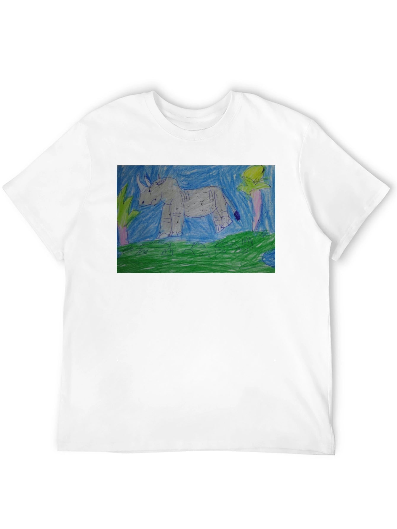 Rhino Graphic Print Black T-Shirt