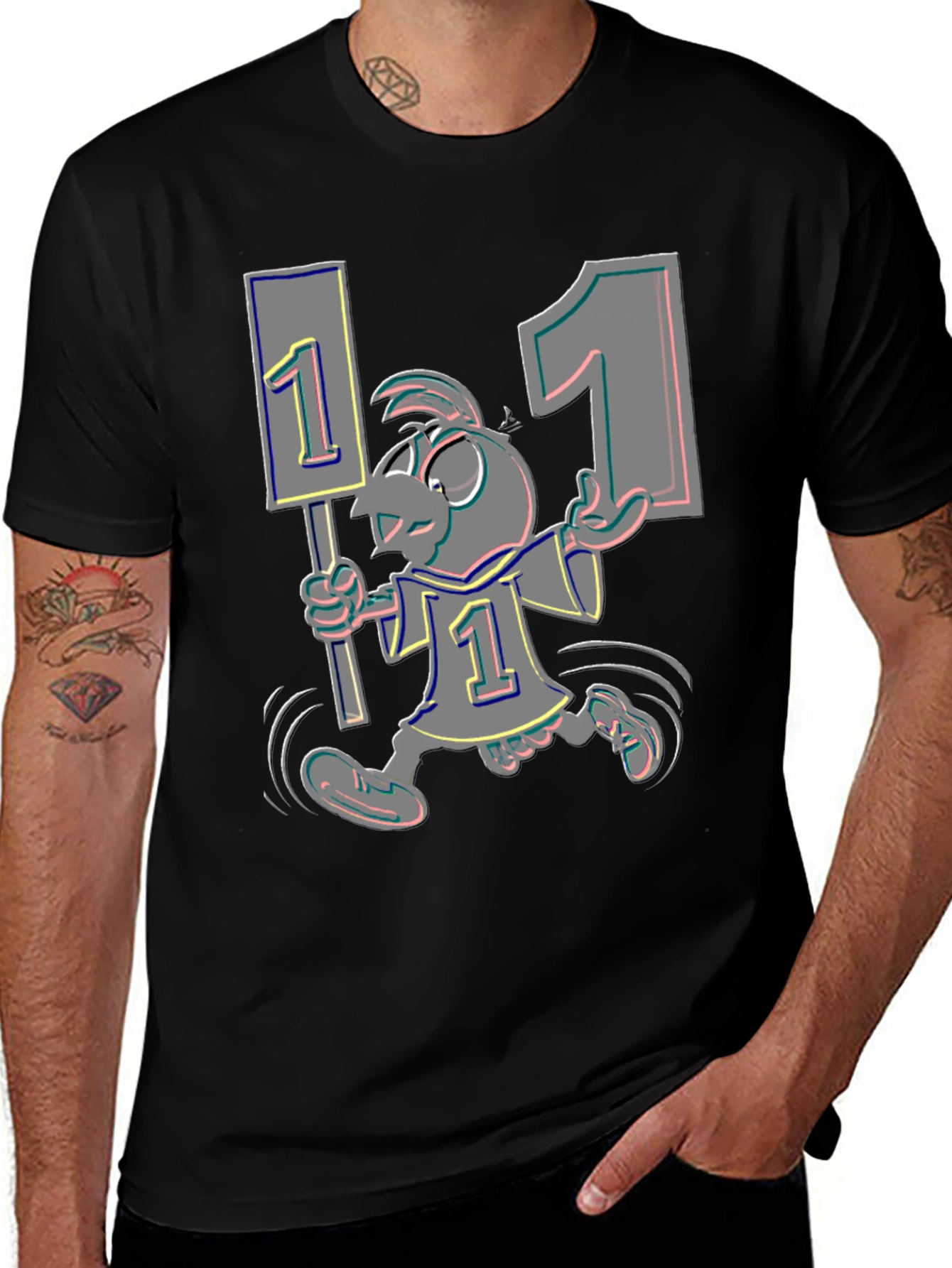 Cartoon Bird Fan T-Shirt