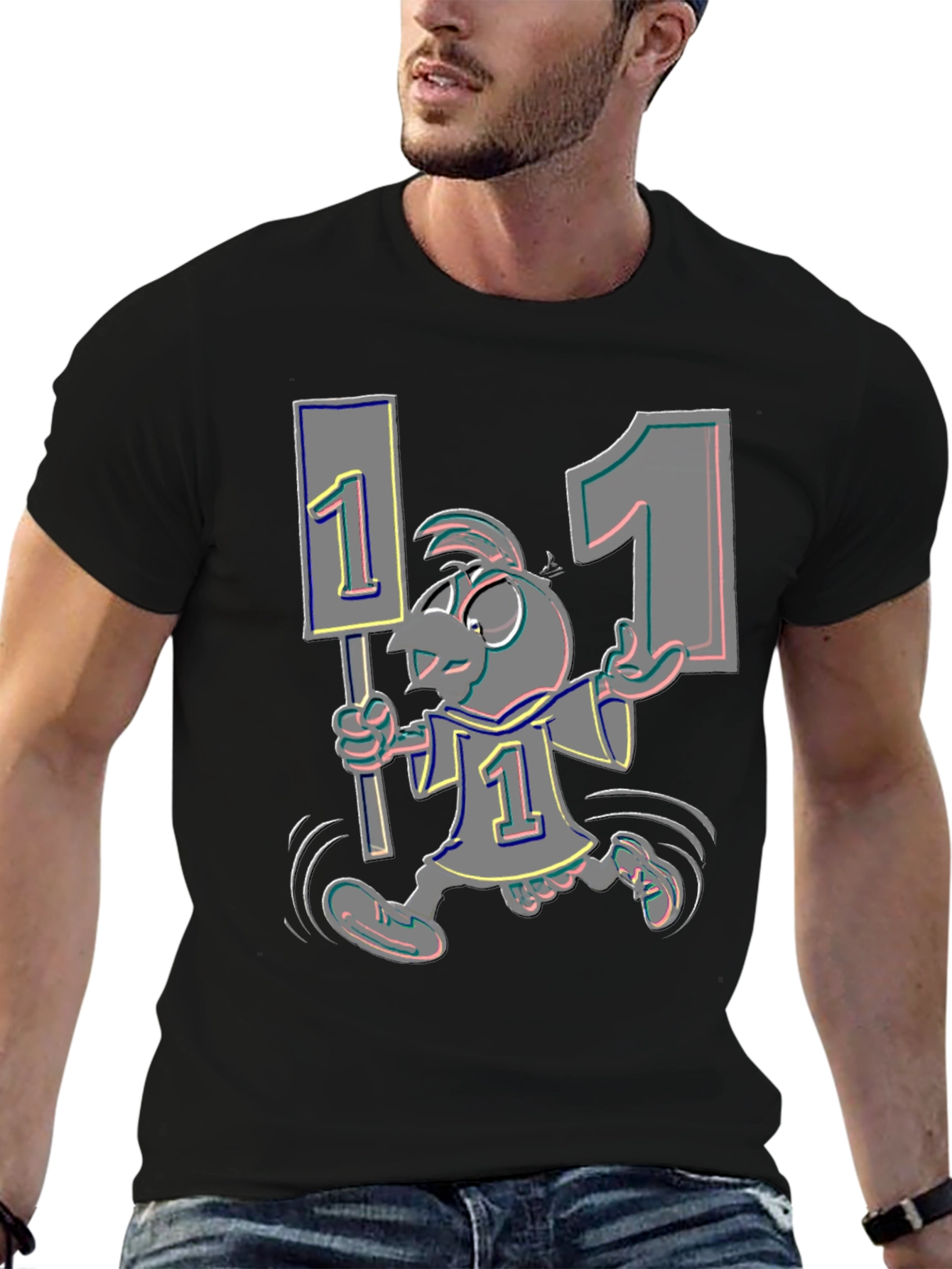Cartoon Bird Fan T-Shirt