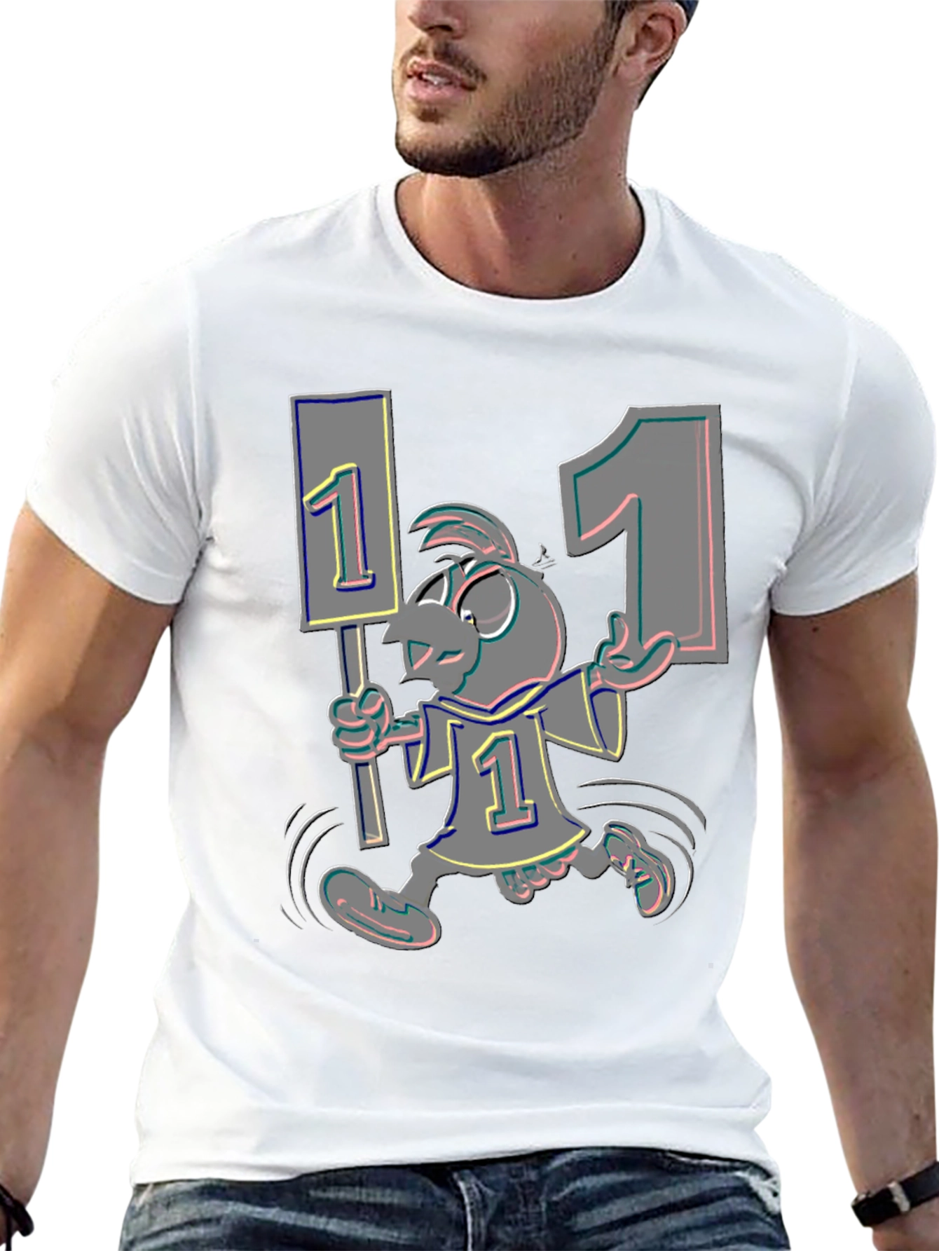 Cartoon Bird Fan T-Shirt