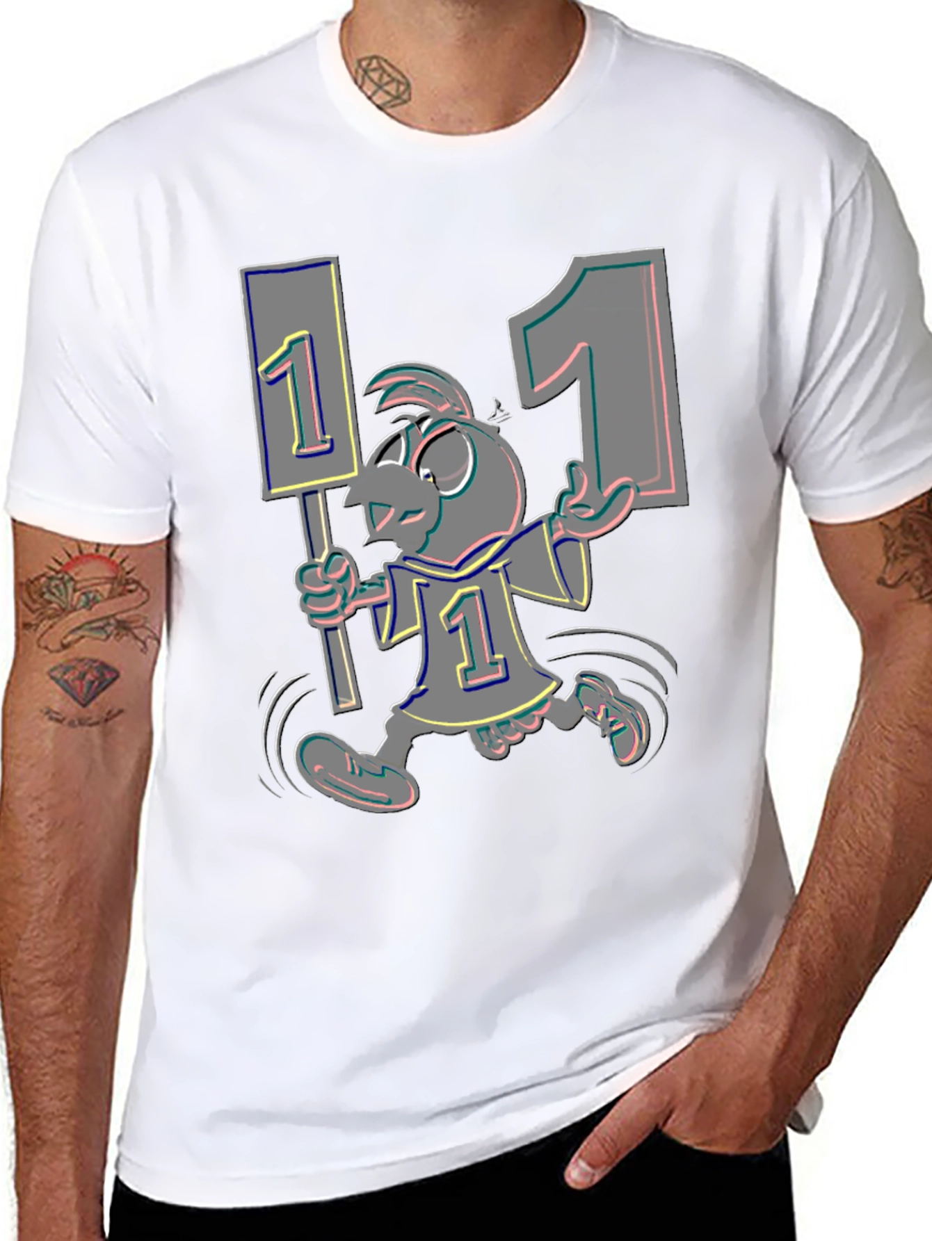 Cartoon Bird Fan T-Shirt