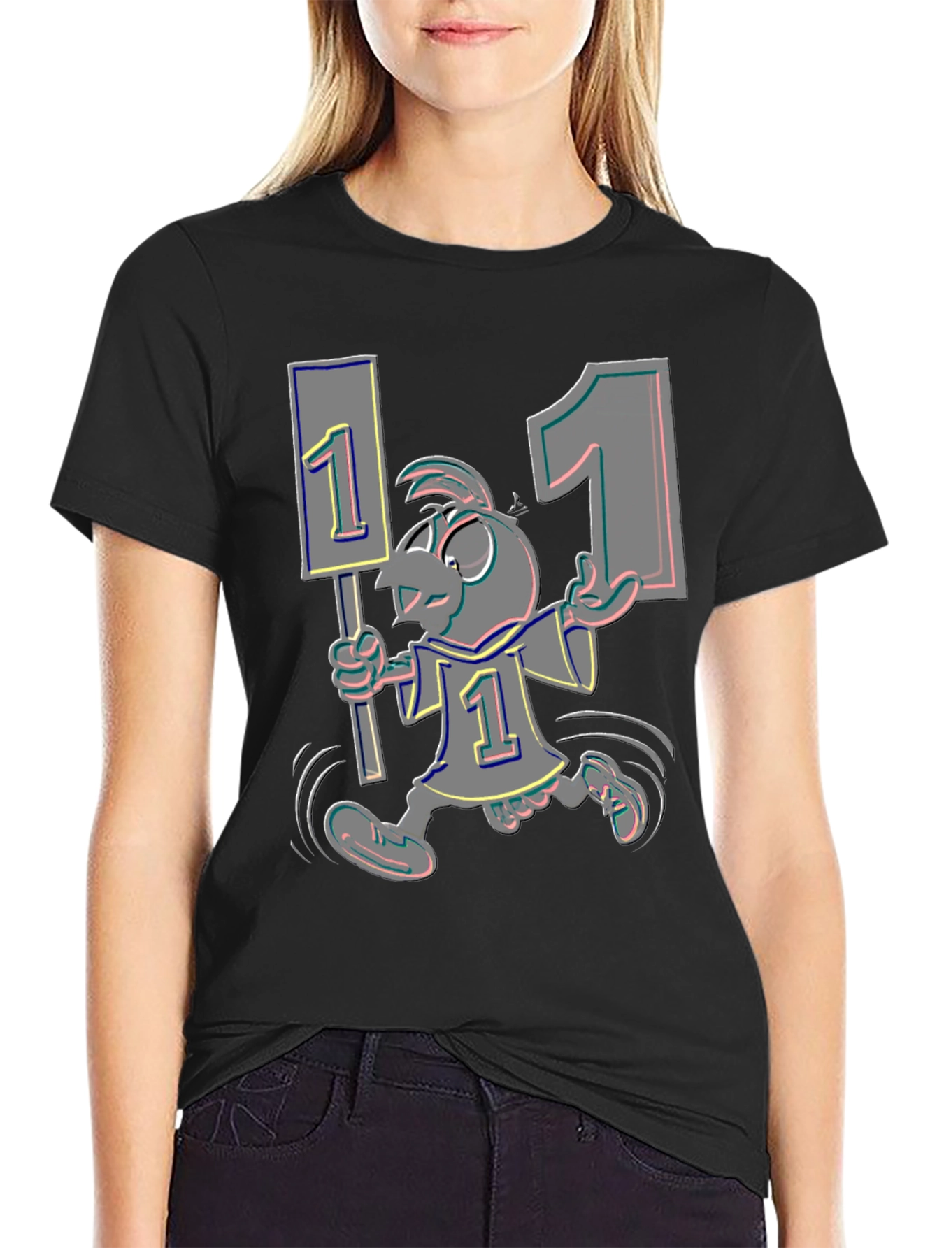 Cartoon Bird Fan T-Shirt