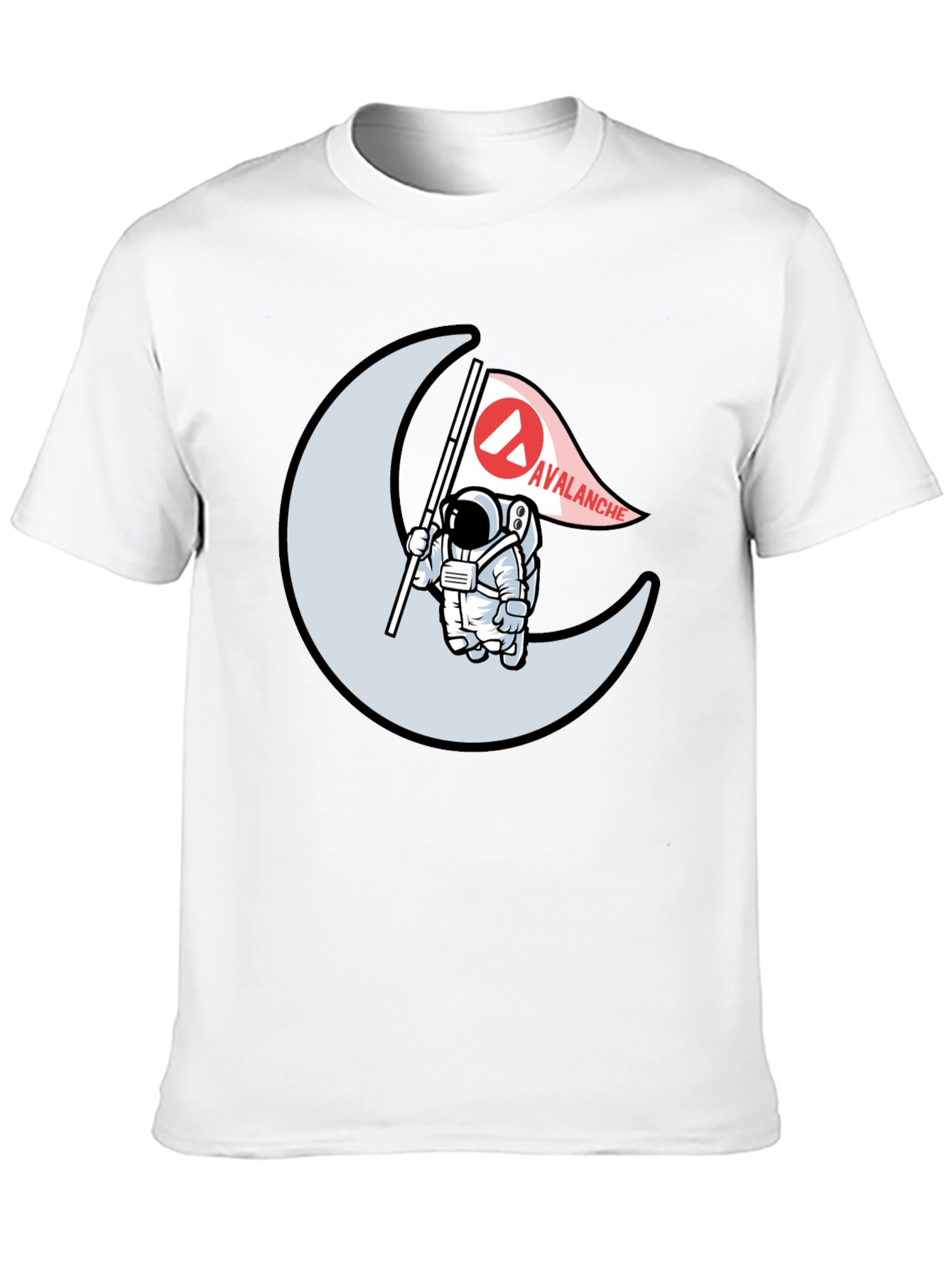 Avalanche Astronaut Moon Graphic Black T-Shirt