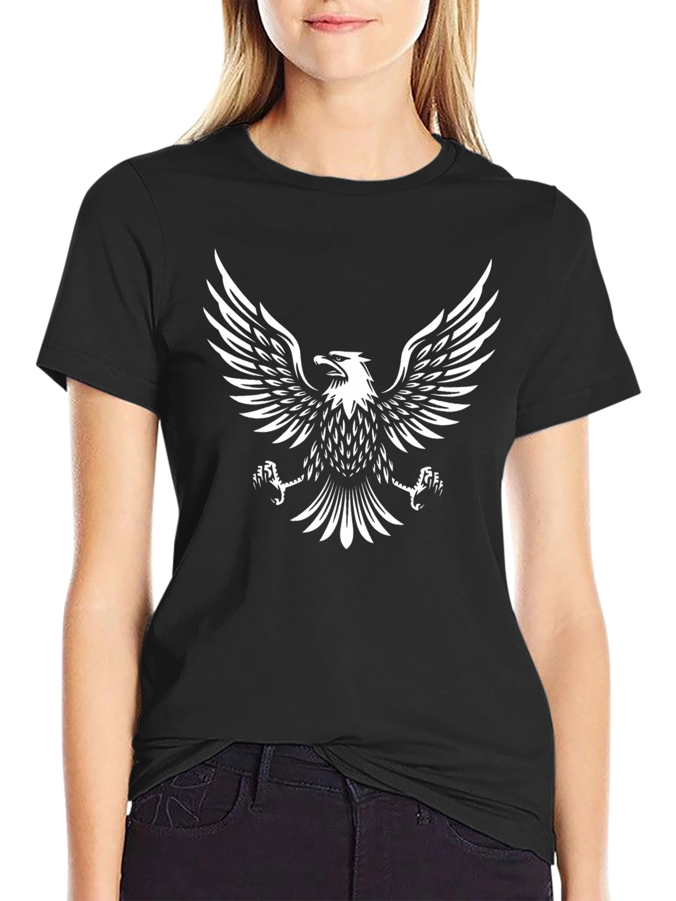 Eagle Graphic Black T-Shirt - Stylish Casual Wear