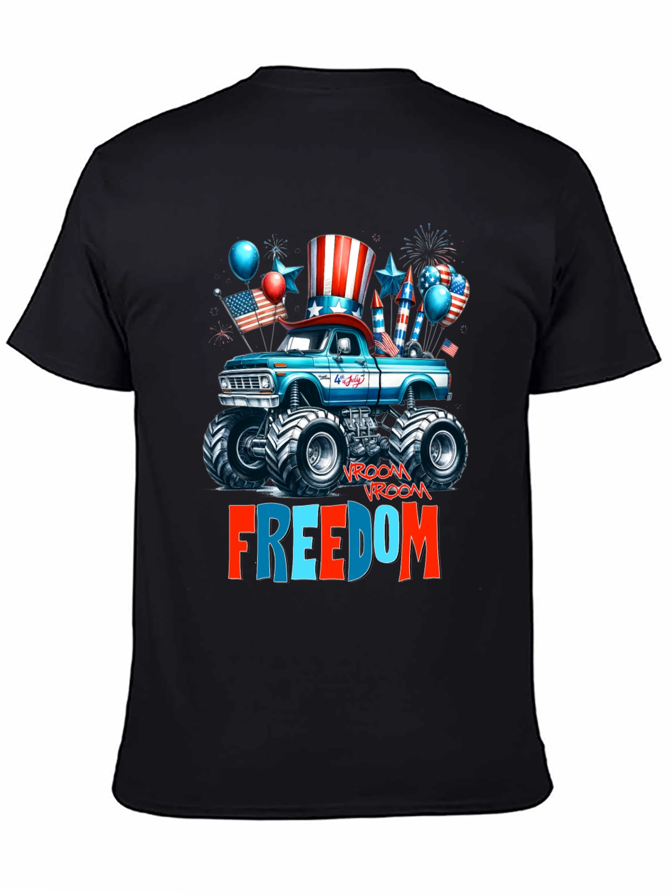 Freedom Monster Truck 4th of July T-Shirt