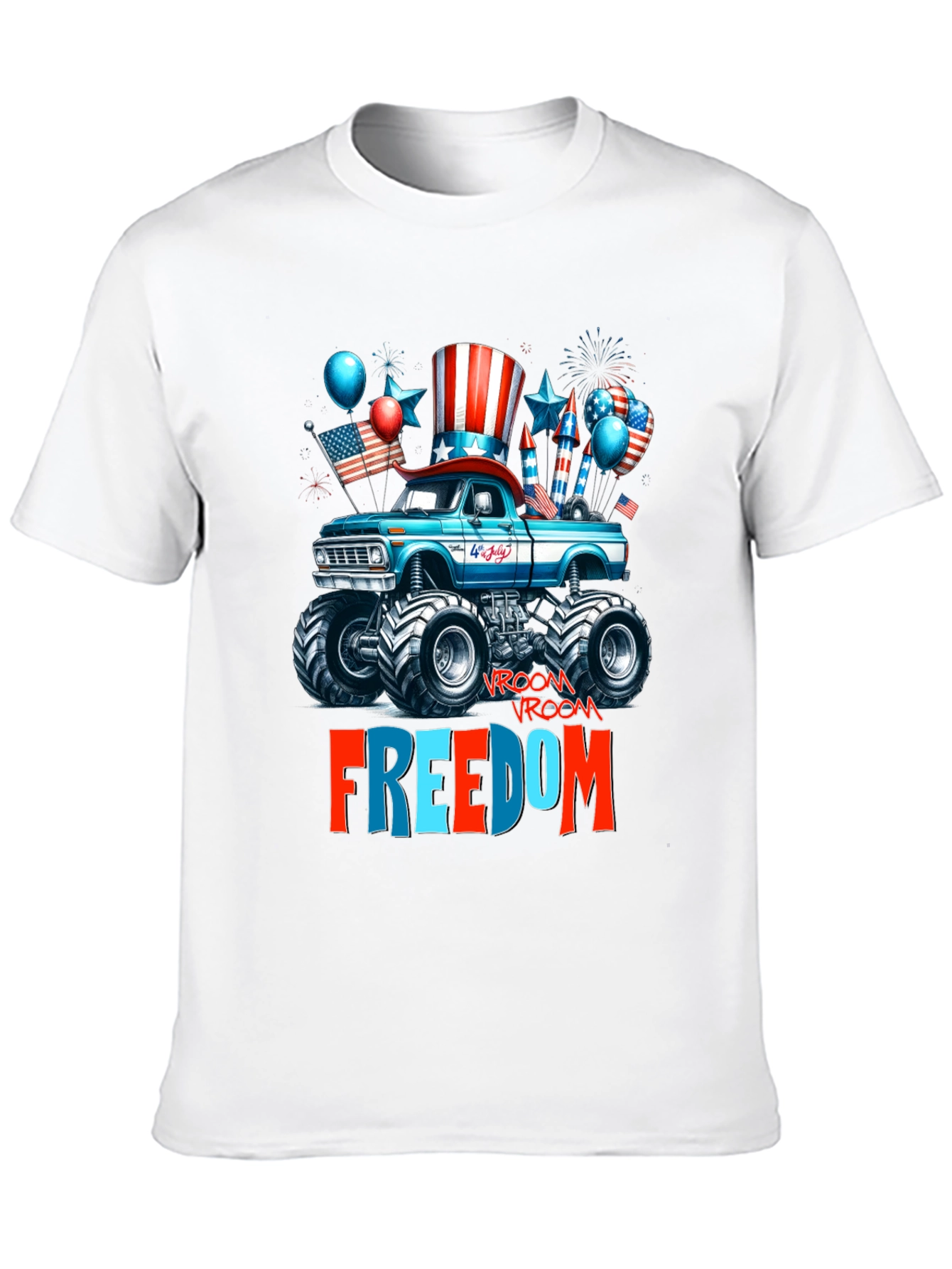 Freedom Monster Truck 4th of July T-Shirt