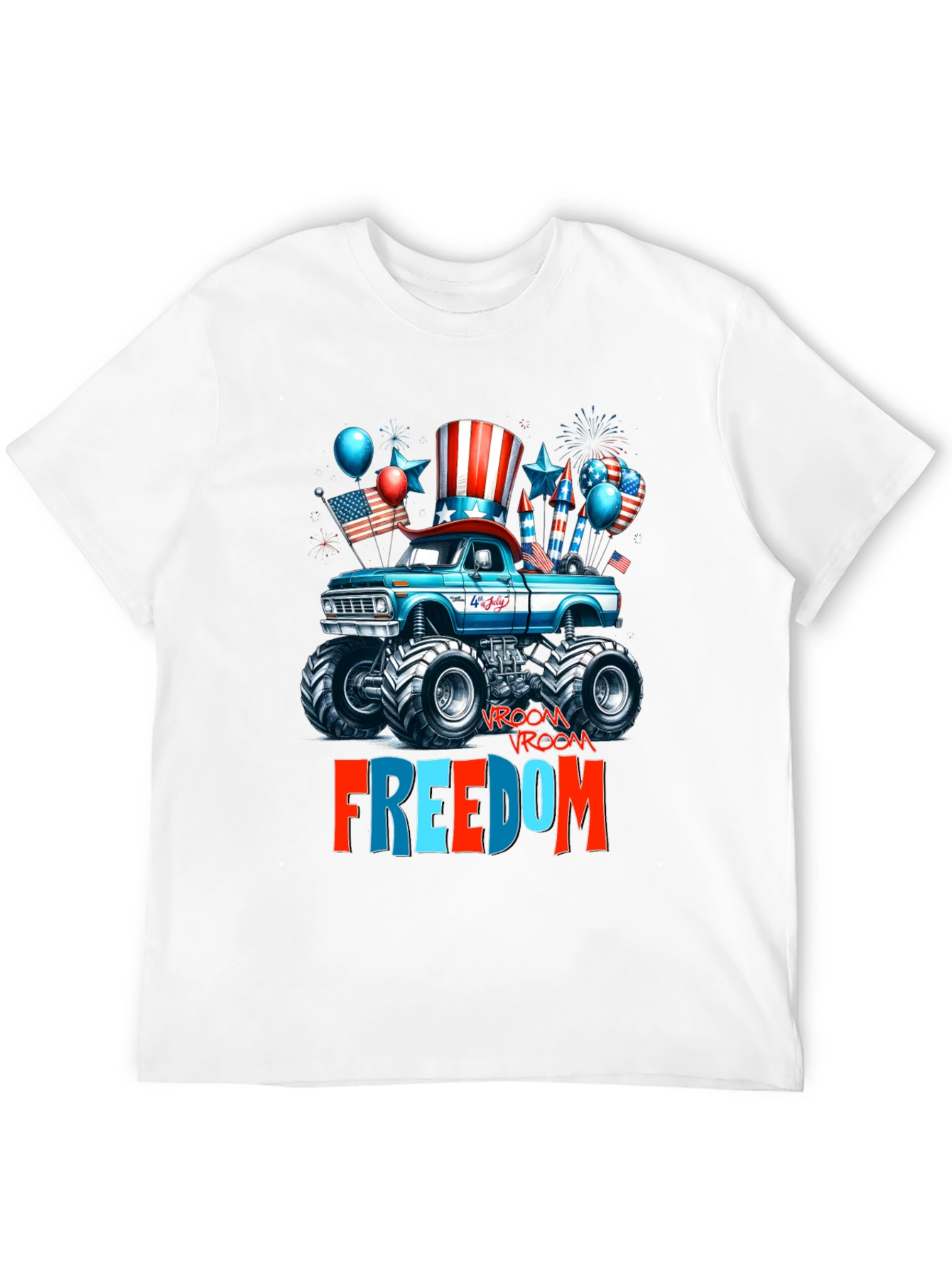 Freedom Monster Truck 4th of July T-Shirt