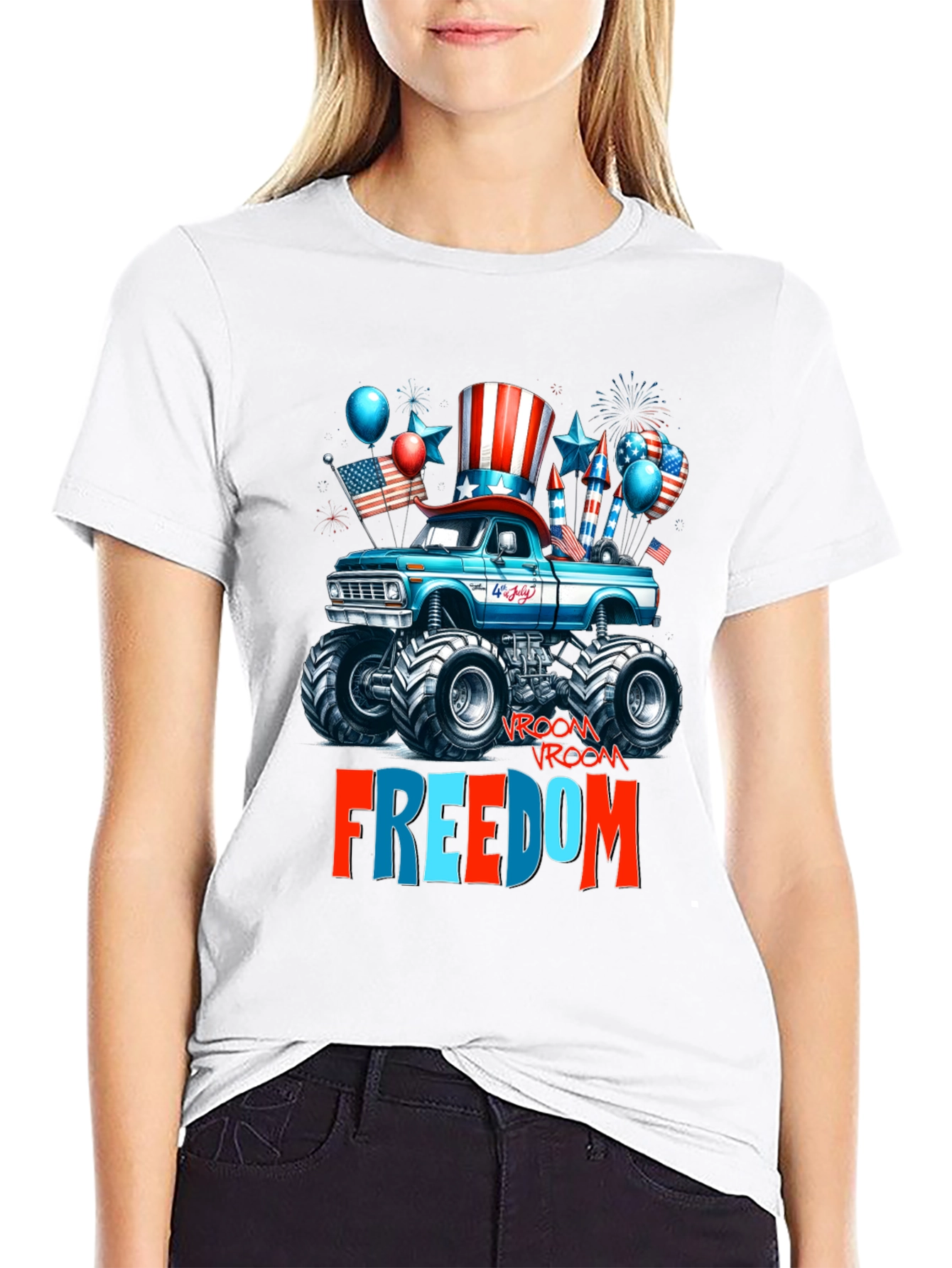 Freedom Monster Truck 4th of July T-Shirt