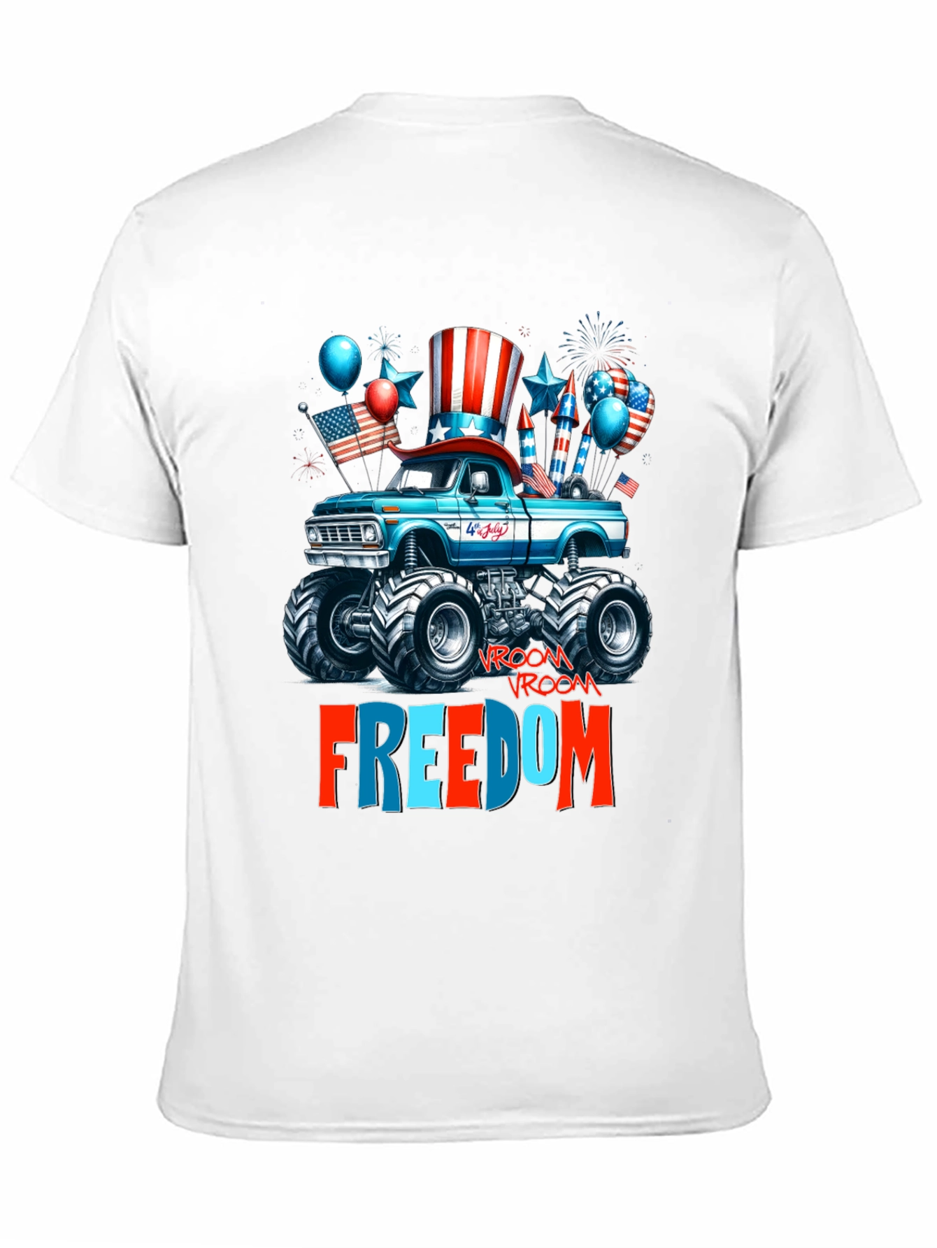 Freedom Monster Truck 4th of July T-Shirt