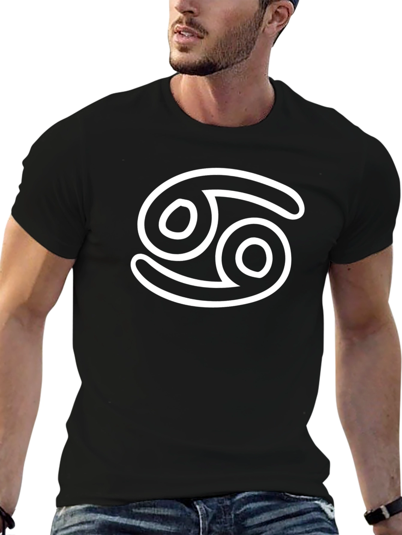 Cancer Zodiac Sign T-Shirt - Black Cotton Tee