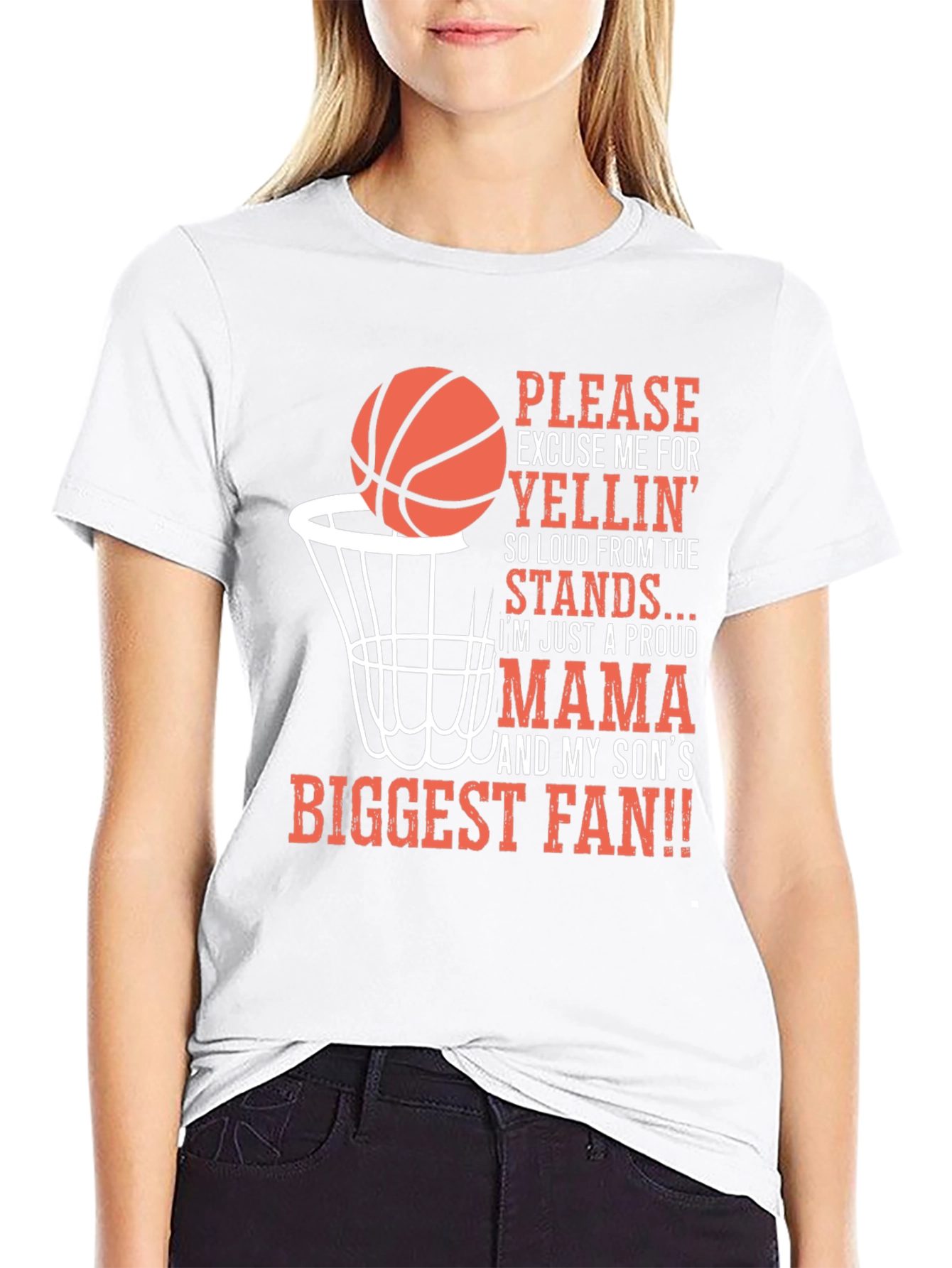 Proud Basketball Mama Graphic T-Shirt