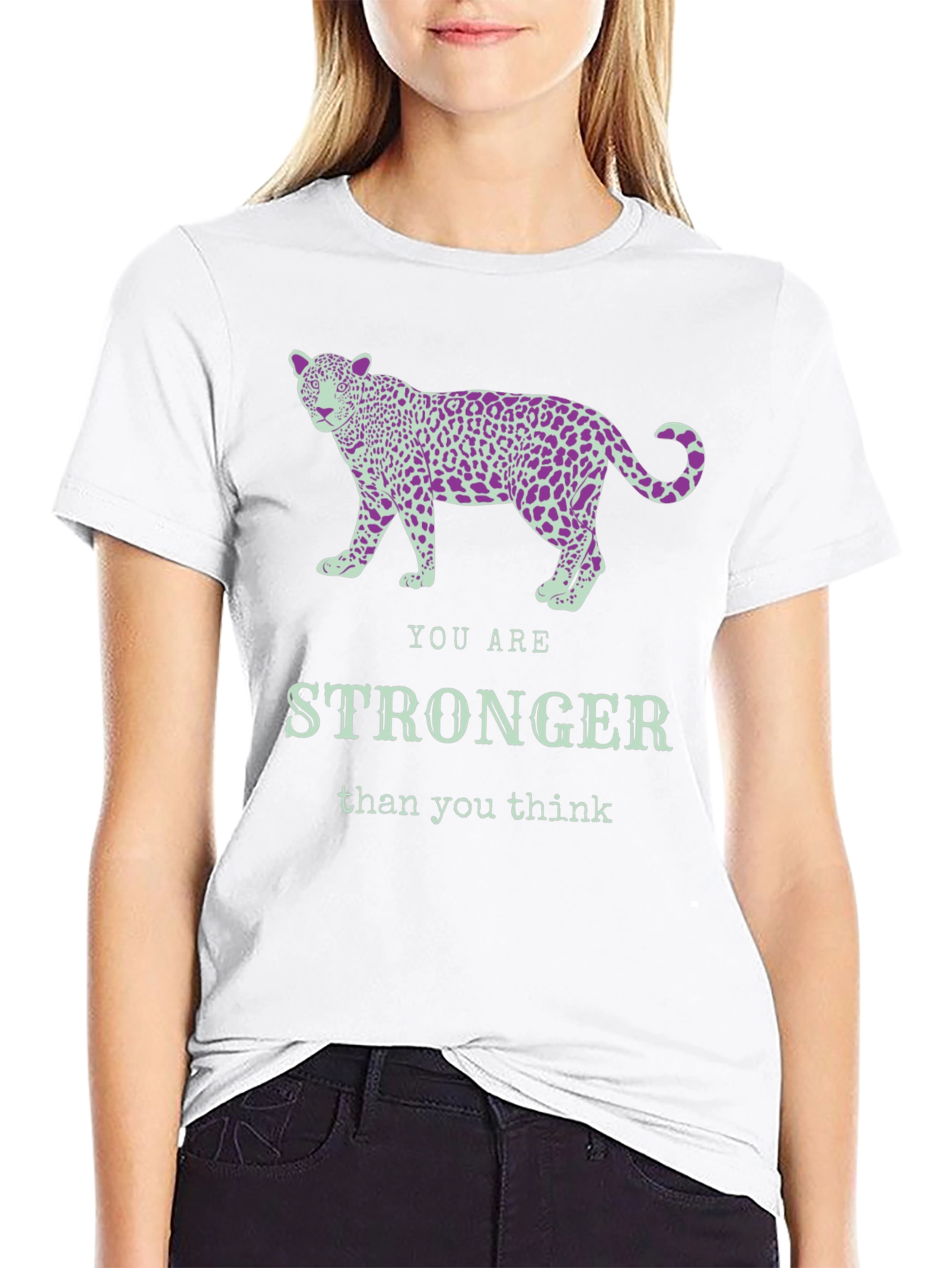 Stronger Leopard Graphic Tee