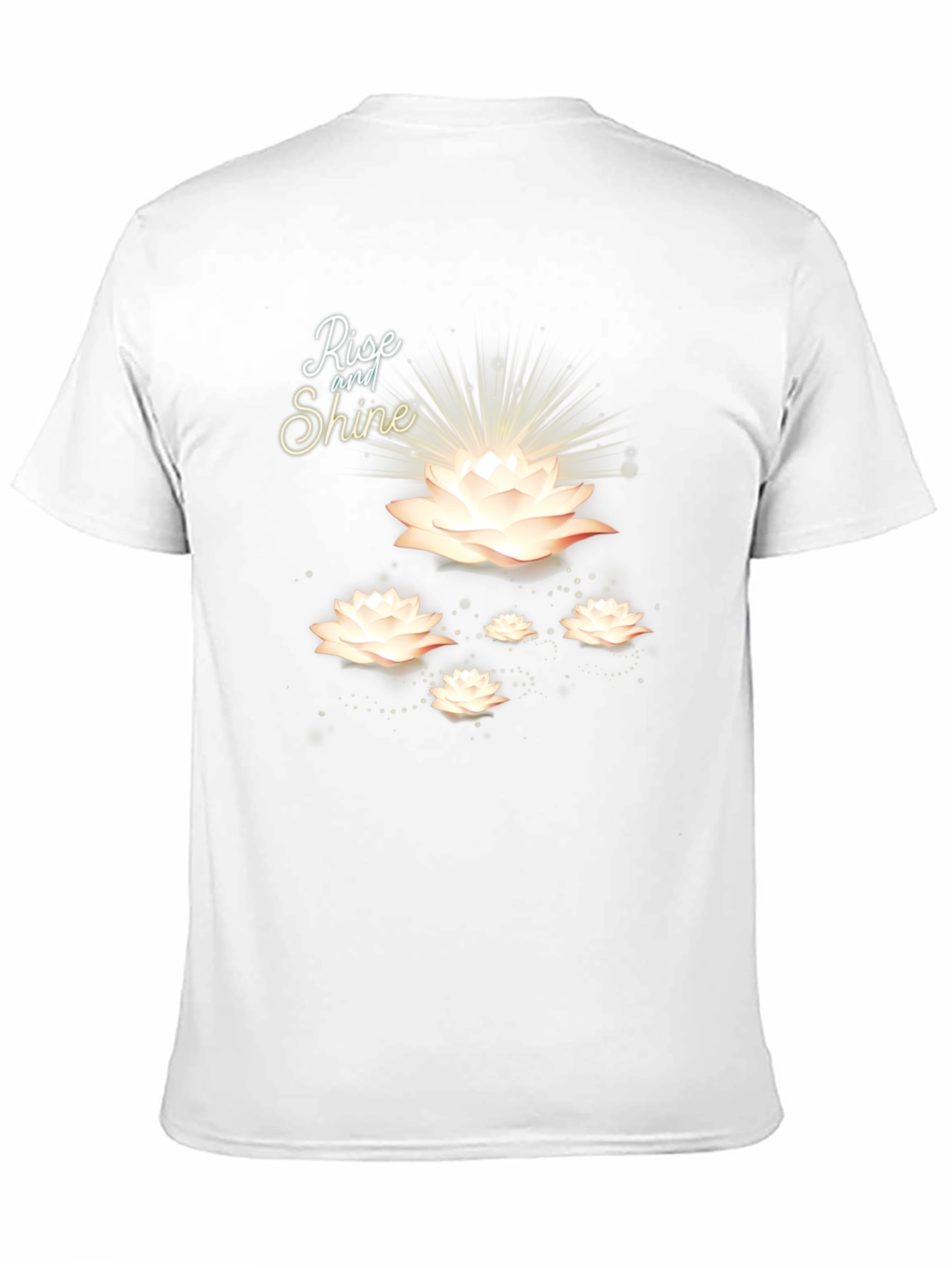 Rise and Shine Lotus Flower Black T-Shirt