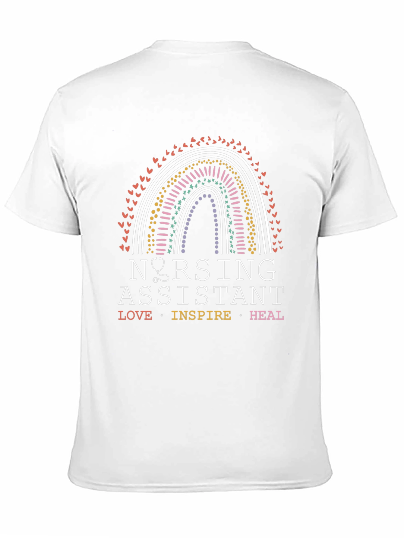 Nursing Assistant Rainbow Graphic T-Shirt