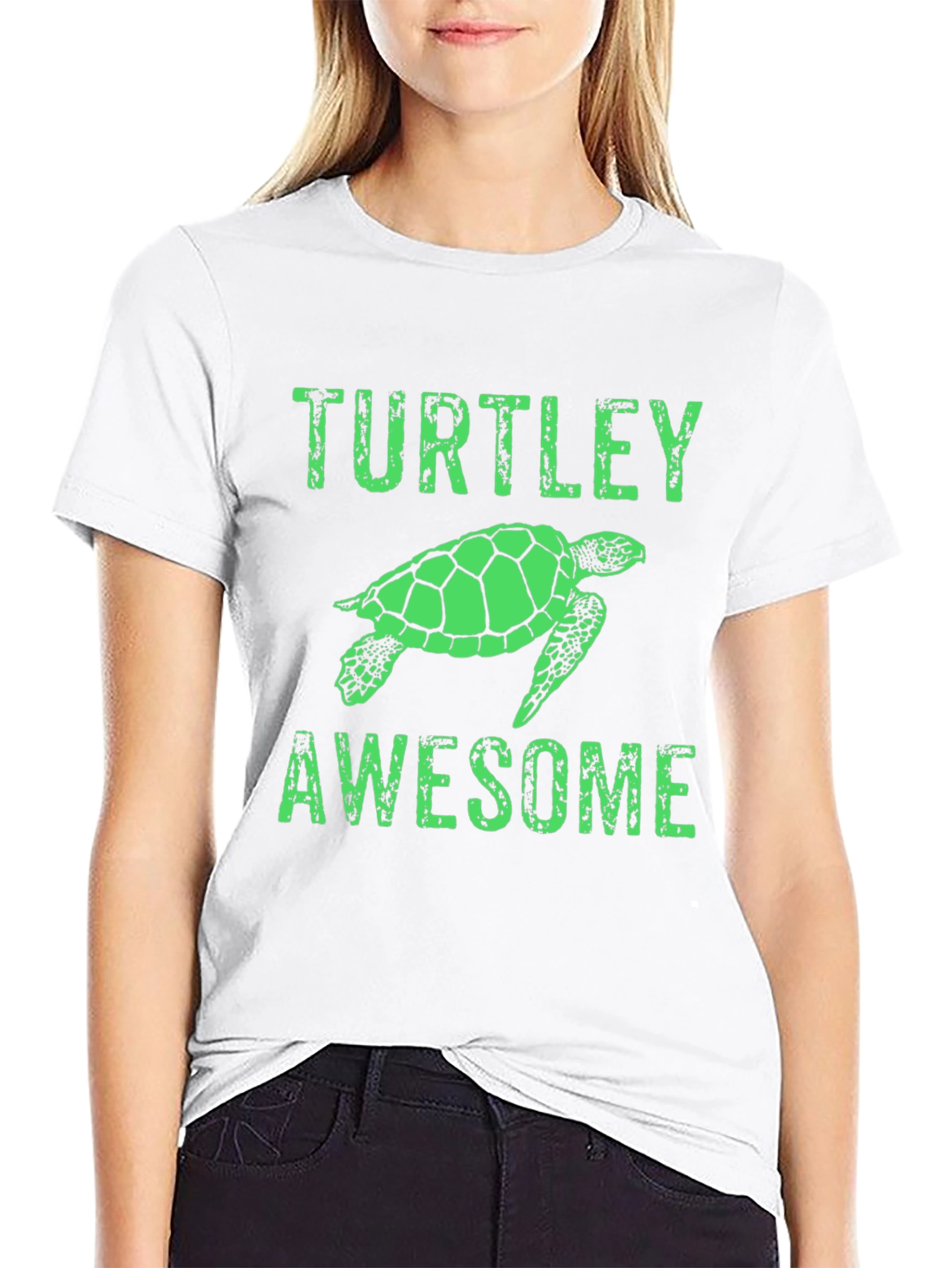 Turtley Awesome Graphic Tee - Black Cotton Blend